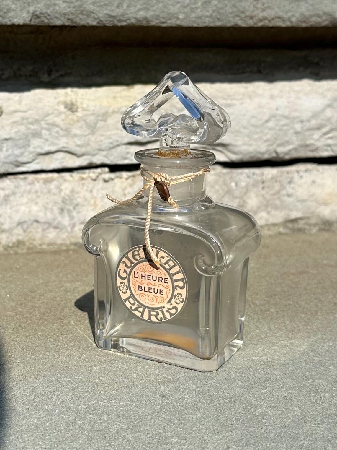 Vintage 1940s Guerlain Paris L'Heure Bleue Baccarat Perfume Bottle Made in France Empty