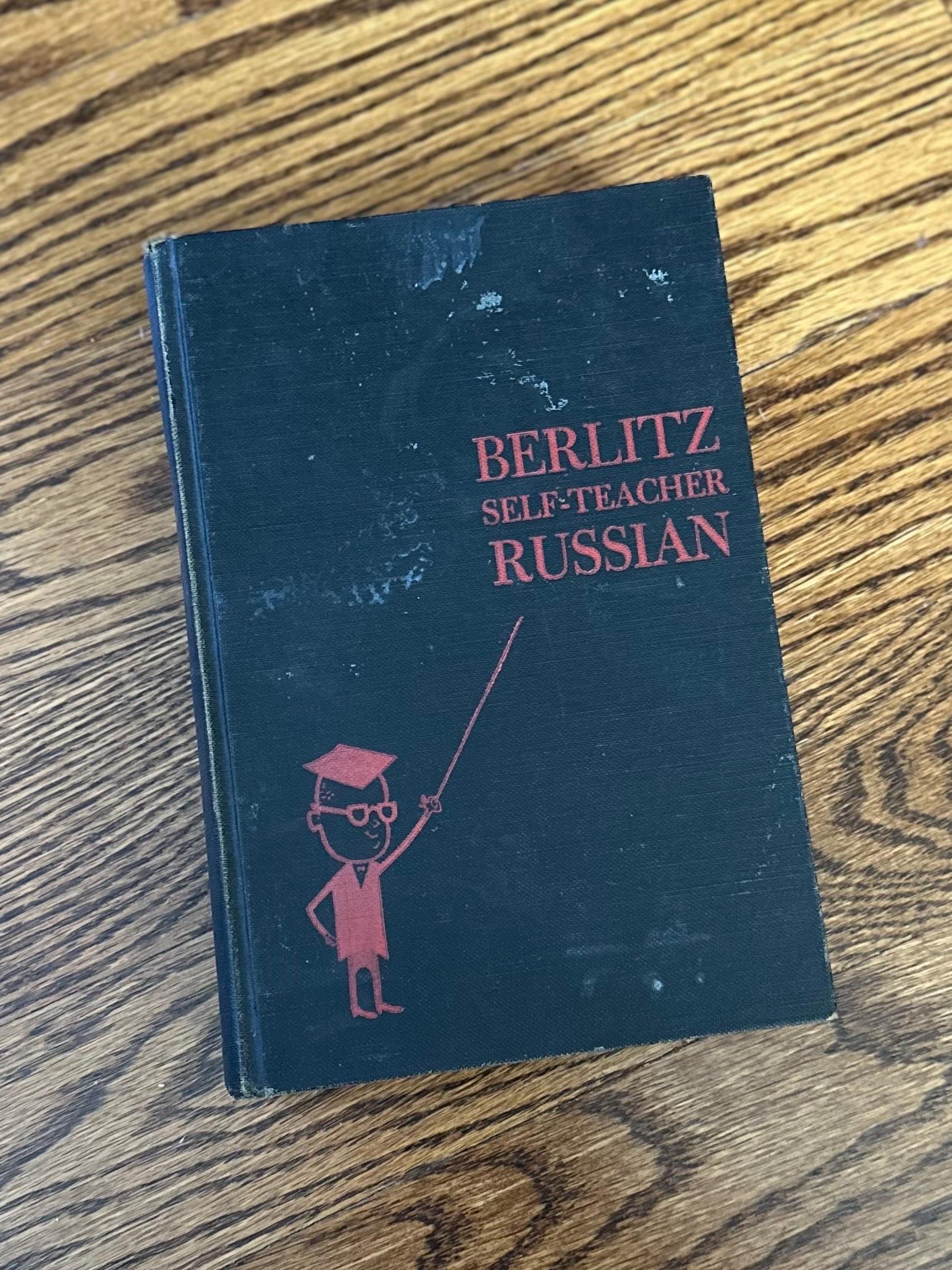 Vintage 1951 The Berlitz Self-Teacher: Russian Hardcover Russian Language Book