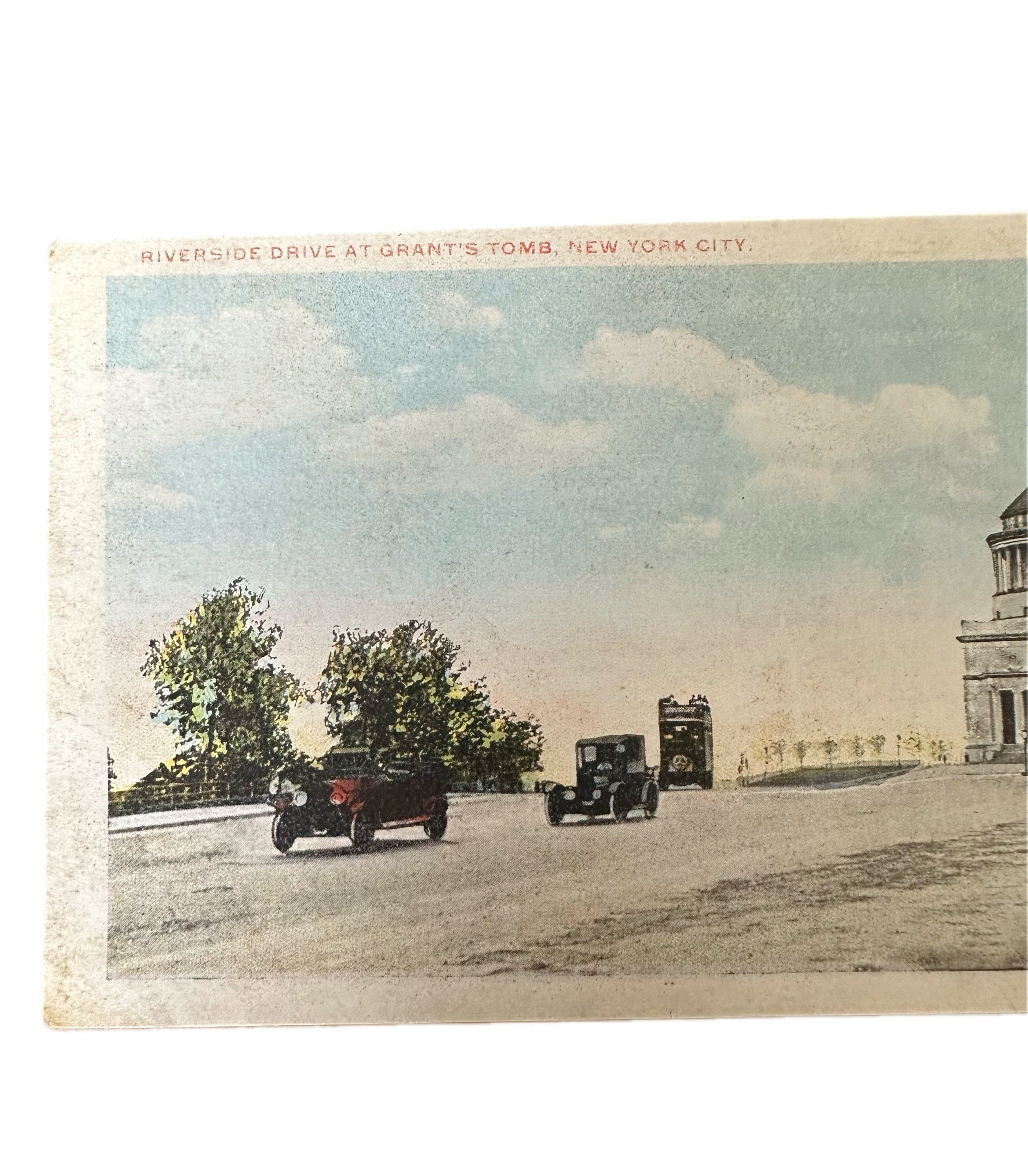Antique Early 1900s Unused Riverside Drive Grant’s Tomb NYC Topographical Postcard New York City