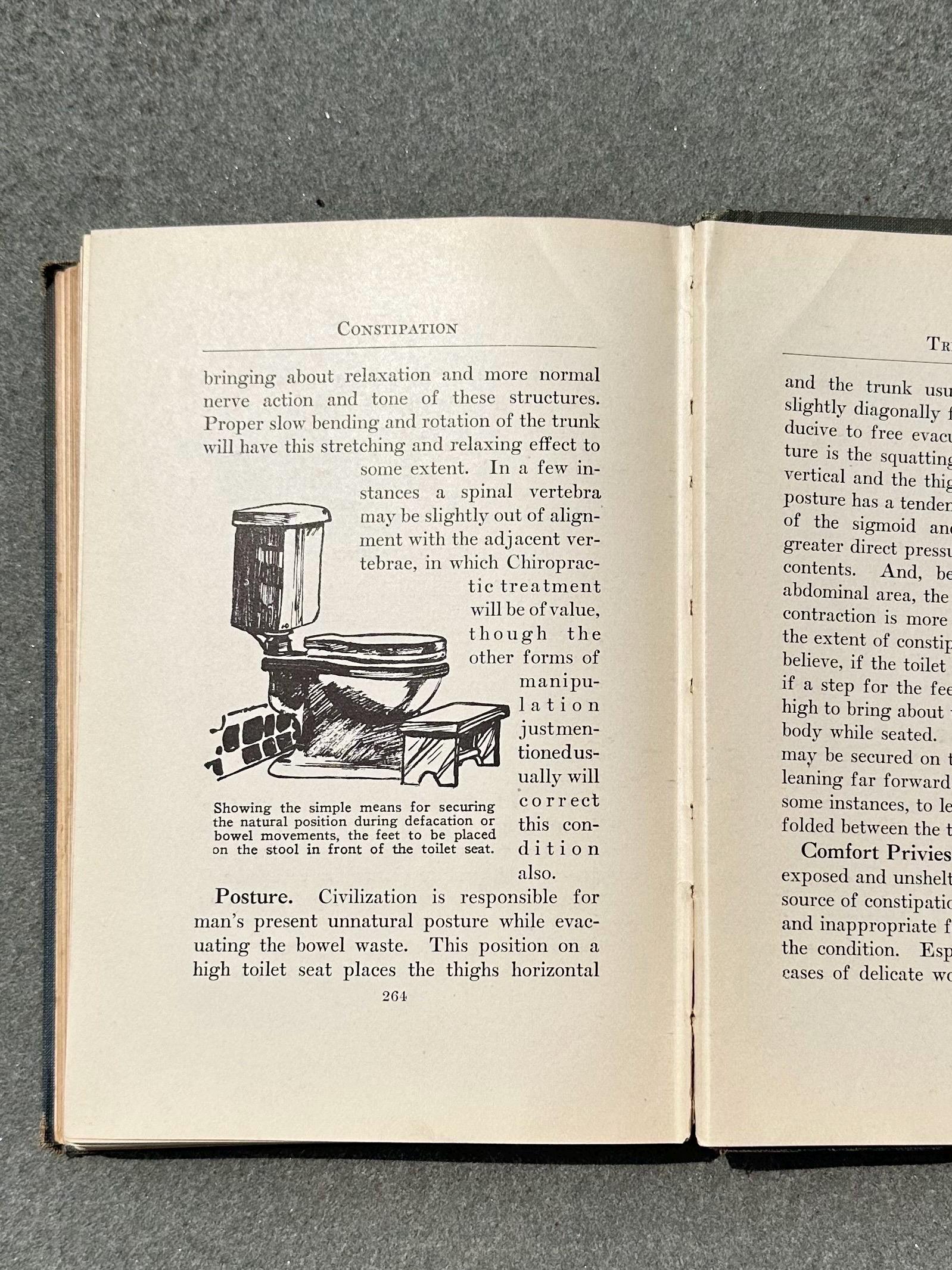 Antique 1927 Constipation Its Cause, Effect and Treatment Hardcover Illustrated Book by Bernarr Macfadden
