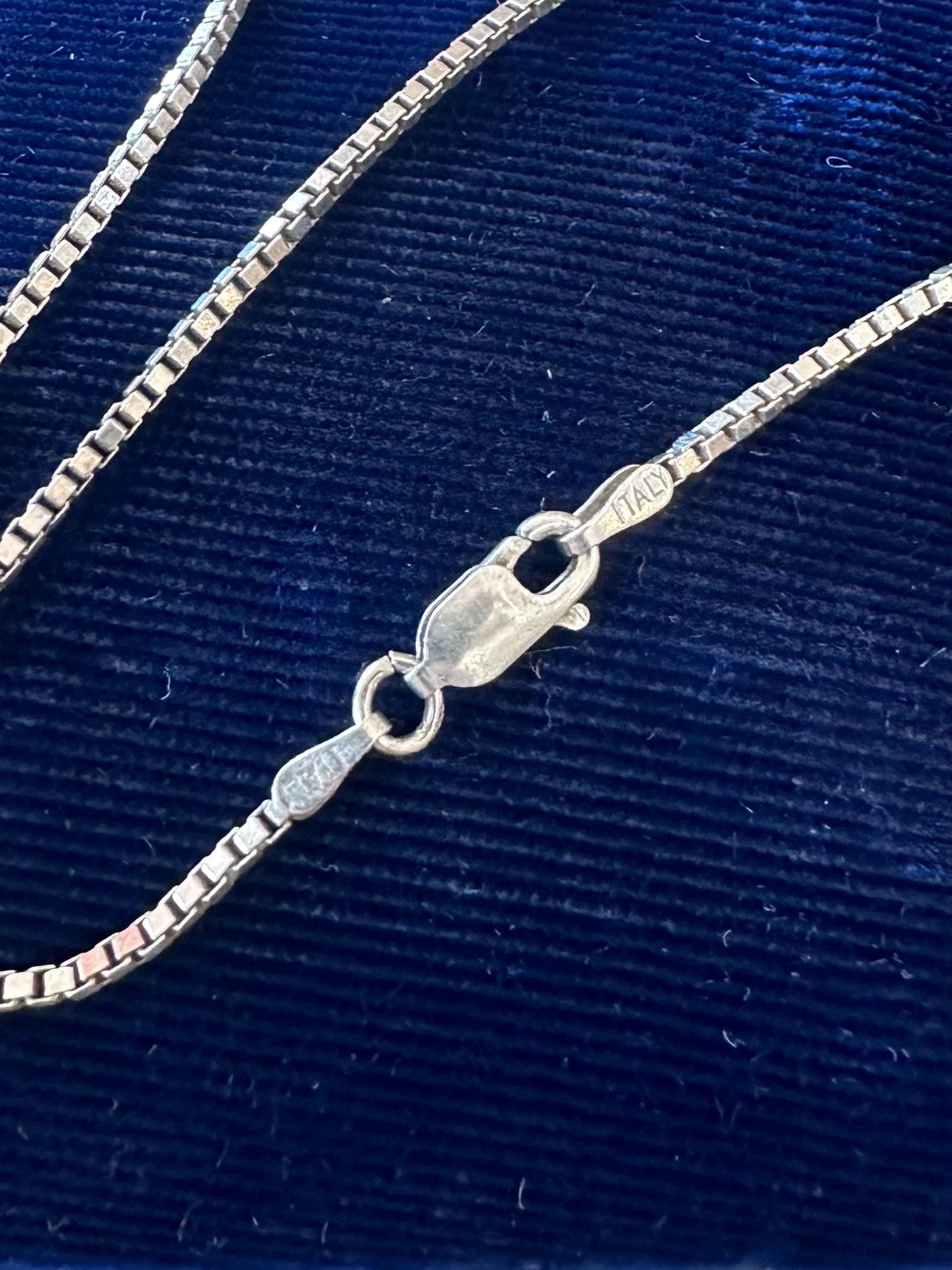 Vintage 925 Sterling Silver & Marcasite Locket Secret Compartment Pendant Necklace Box Chain 20”