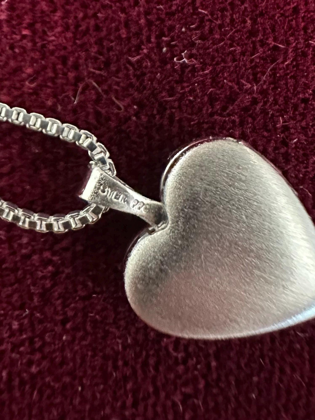 Vintage PPC Sterling Silver Etched Heart Locket Pendant Necklace Dainty 18.25" Princess Pride Creations