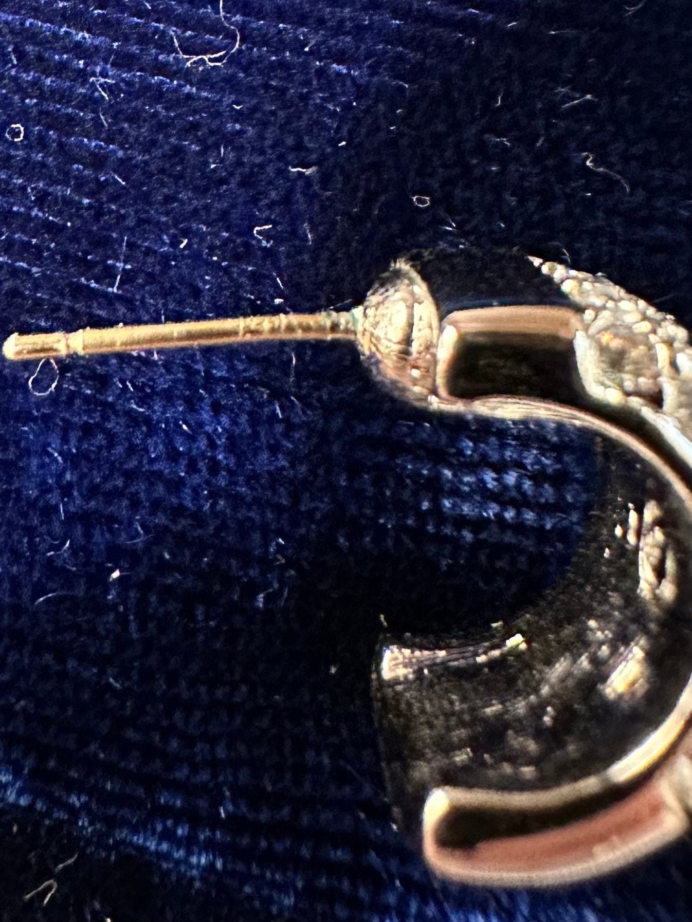 Swarovski Swan Signed Pave Crystal Silver Tone Huggie Earrings | 1990s-Contemporary