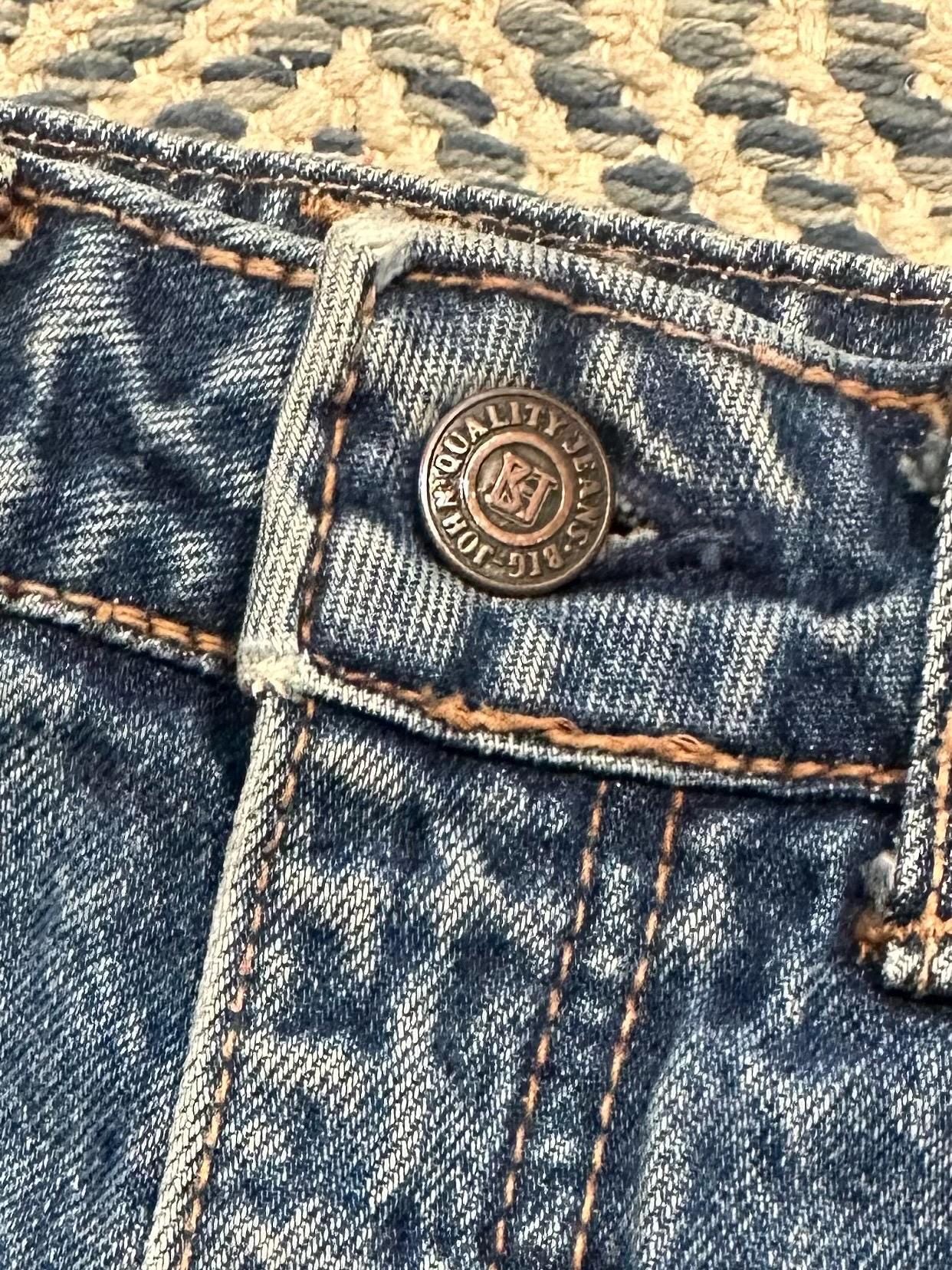 Vintage 1980s BIG JOHN Japanese Denim Women's Jeans 100% Cotton High Rise Straight Leg 24W Made in Japan