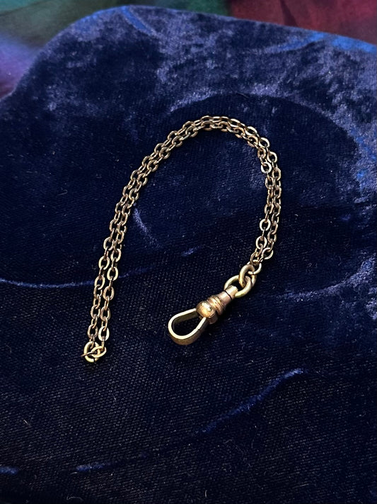 Antique Victorian Era Signed SR & Co. Gold Filled Watch Chain Dog Clip Clasp