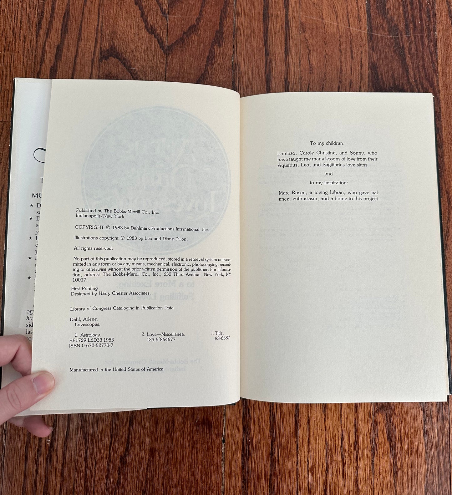 1983 Lovescopes by Arlene Dahl Hardcover Book with Dust Jacket | Signed by Author