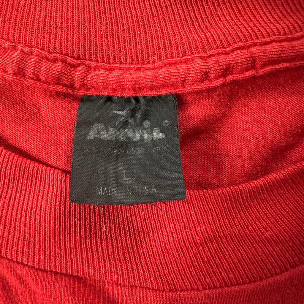 Vintage 1980s Anvil USA Danes Have More Fun Single Stitch Red T-Shirt Tee