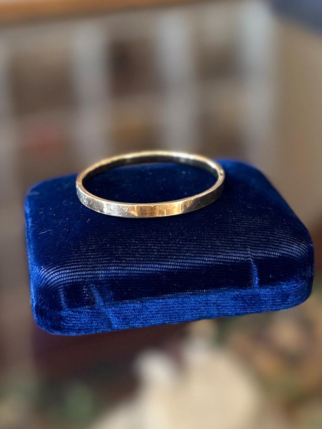Beautiful Vintage 14k Yellow Gold Hand Engraved Etched Baby Bangle Hinged Bracelet Infant