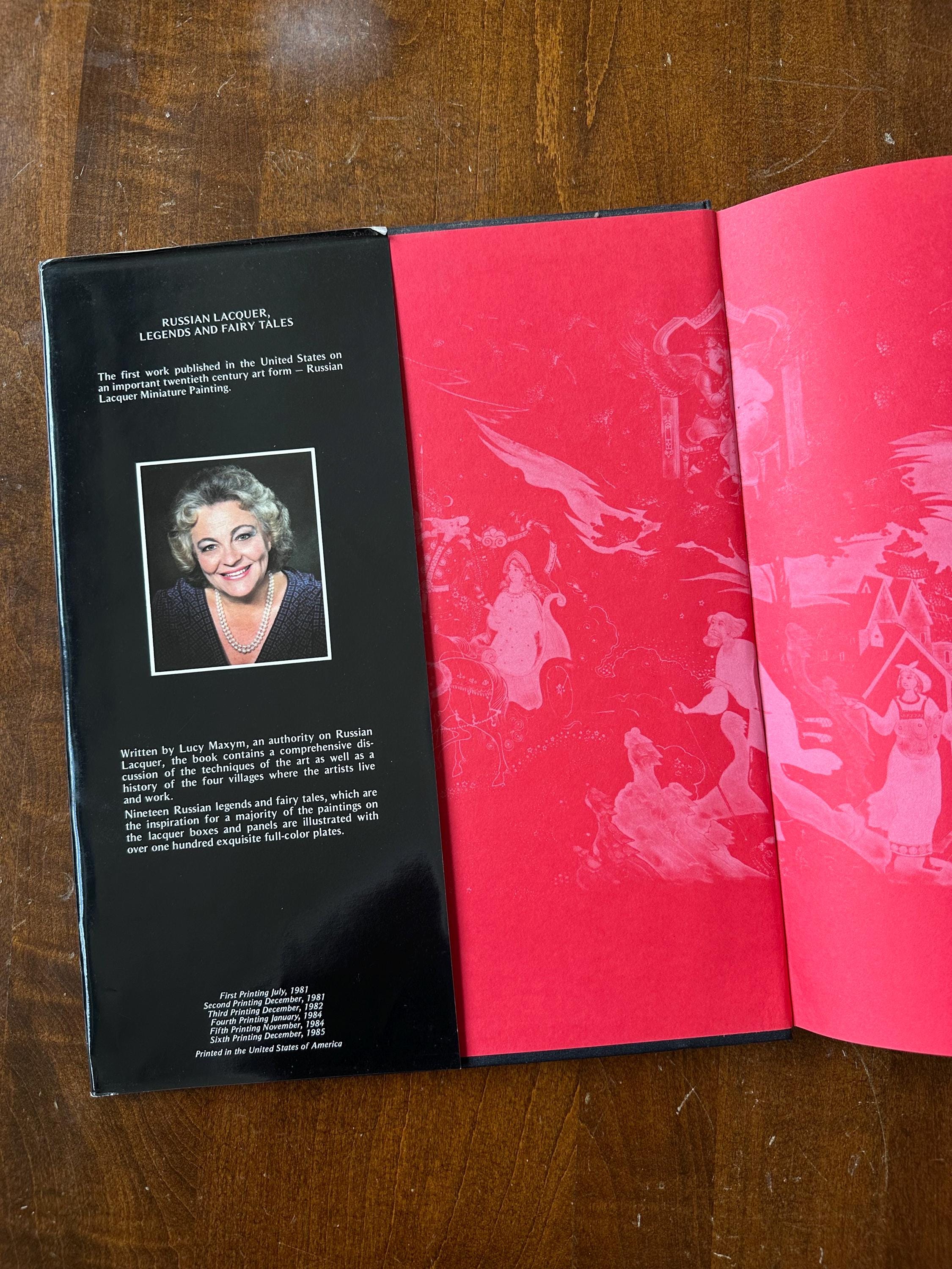 Vintage 1981 1985 Russian Lacquer, Legends, and Fairy Tales Hardcover Illustrated Book by Lucy Maxym