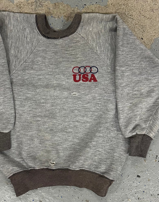 1980s Thrashed USA Olympics Kids Raglan Crewneck Sweatshirt