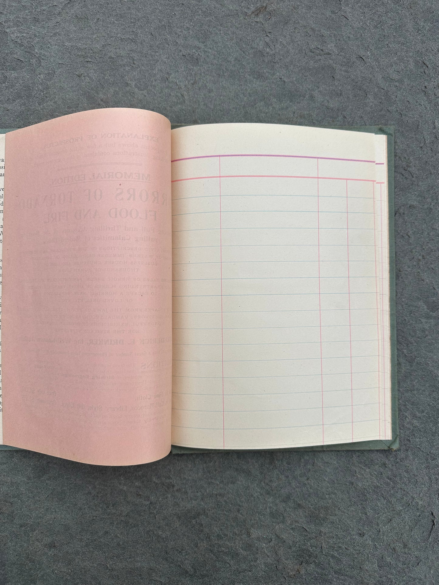 Antique 1913 Horrors of Tornado, Flood, and Fire Salesman Copy Memorial Edition Hardcover Book