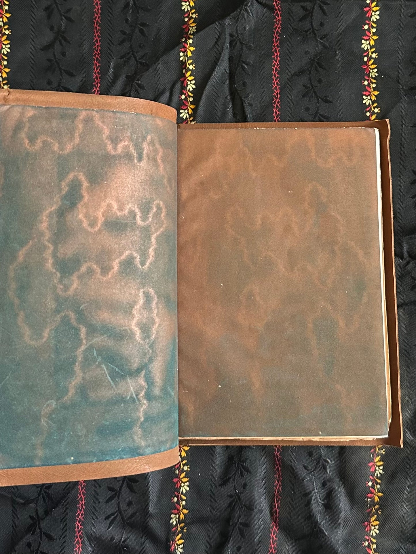 Antique Early 1900s Sesame and Lilies Ooze Calf Leather Bound Book