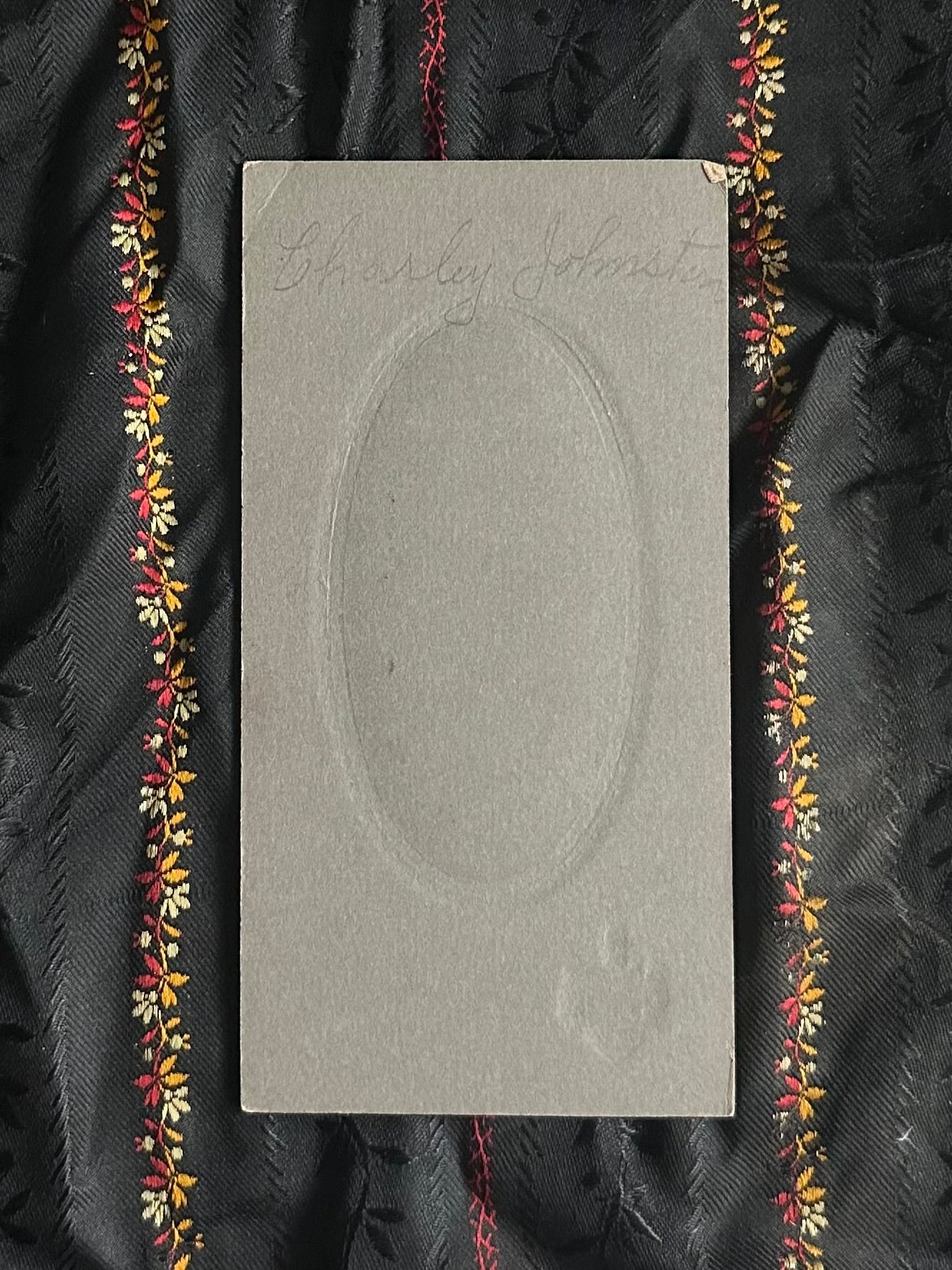 Antique Late 1800s Cabinet Card Portrait of Man with Mustache / Charley Johnston