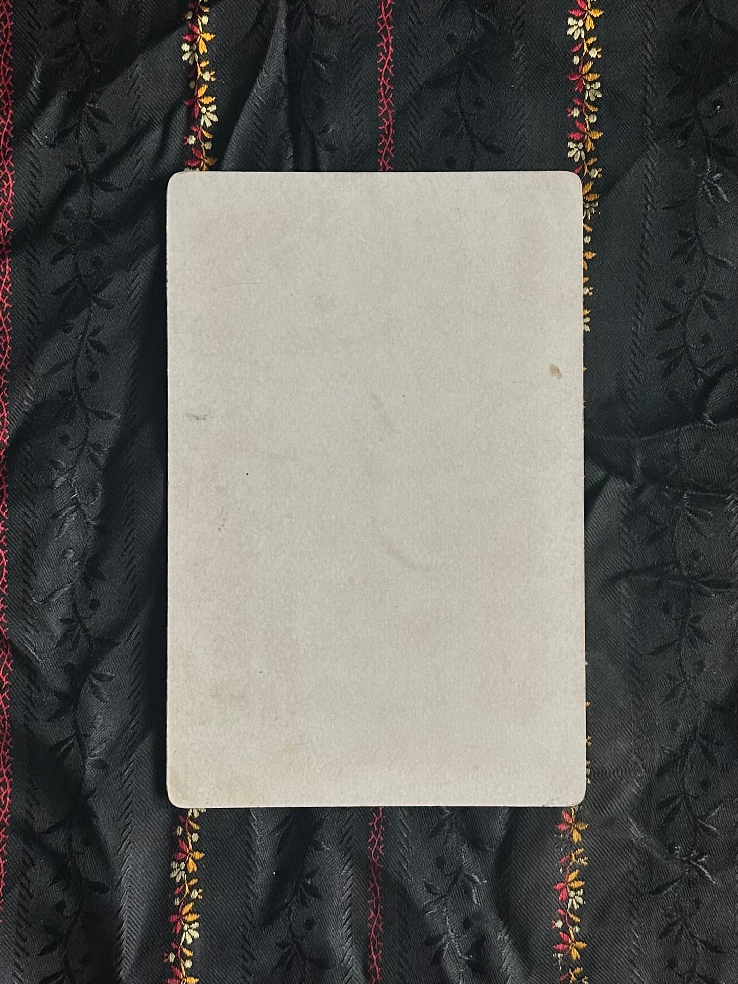 Antique Late 1800s Cabinet Card Portrait of Woman in Mourning Attire