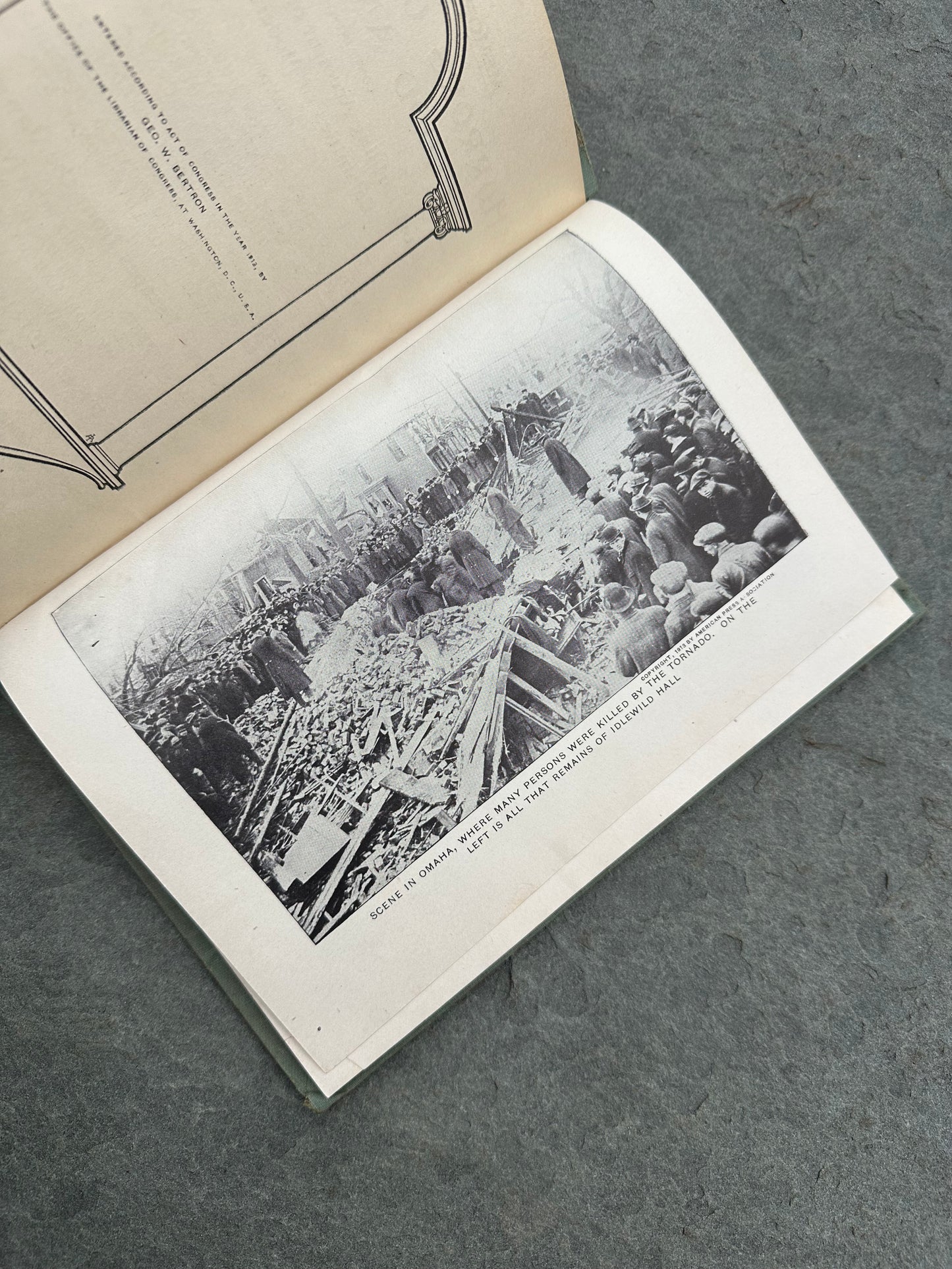 Antique 1913 Horrors of Tornado, Flood, and Fire Salesman Copy Memorial Edition Hardcover Book