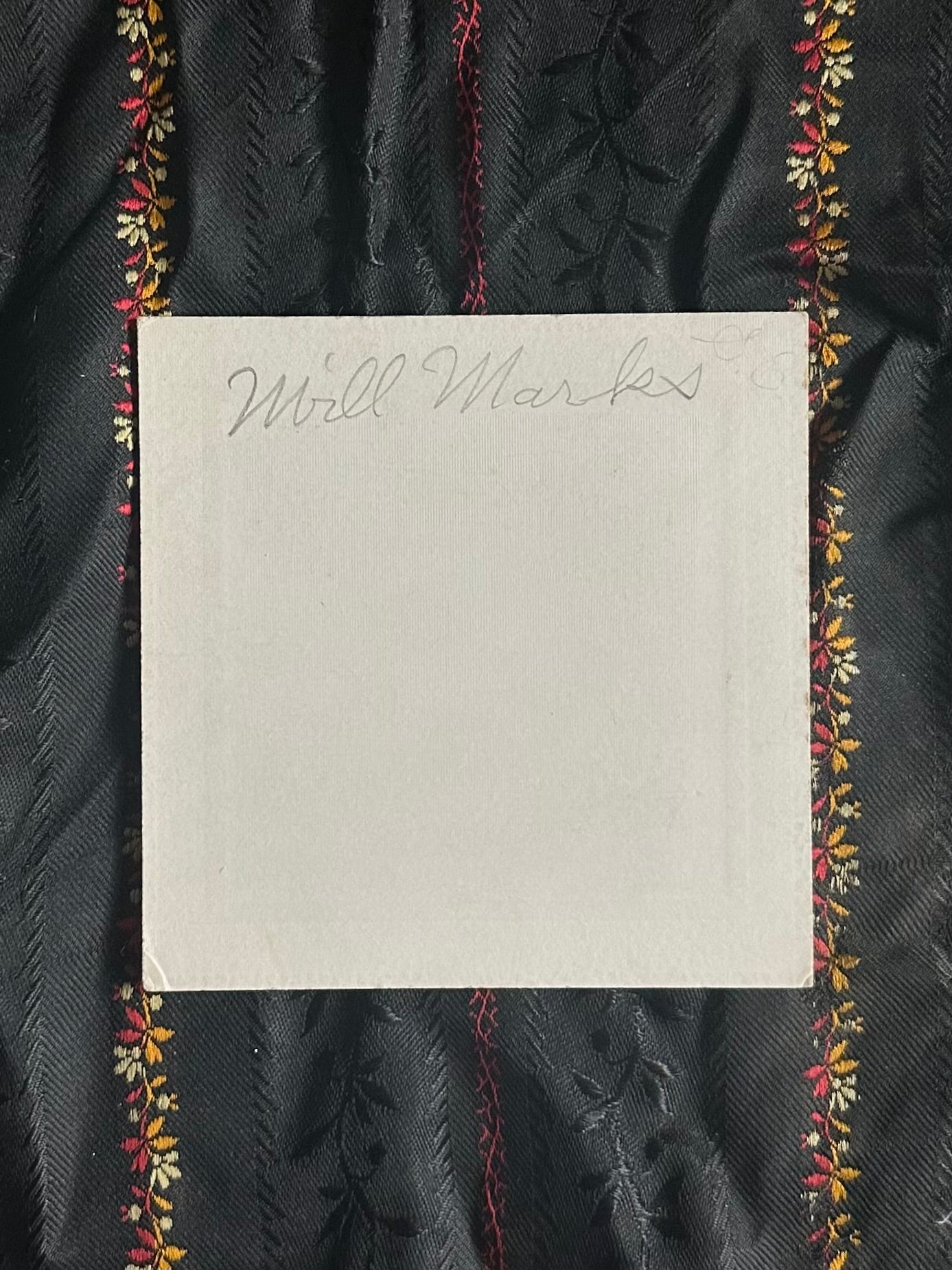 Antique Late 1800s Cabinet Card Portrait of a Young Man / Will Marks