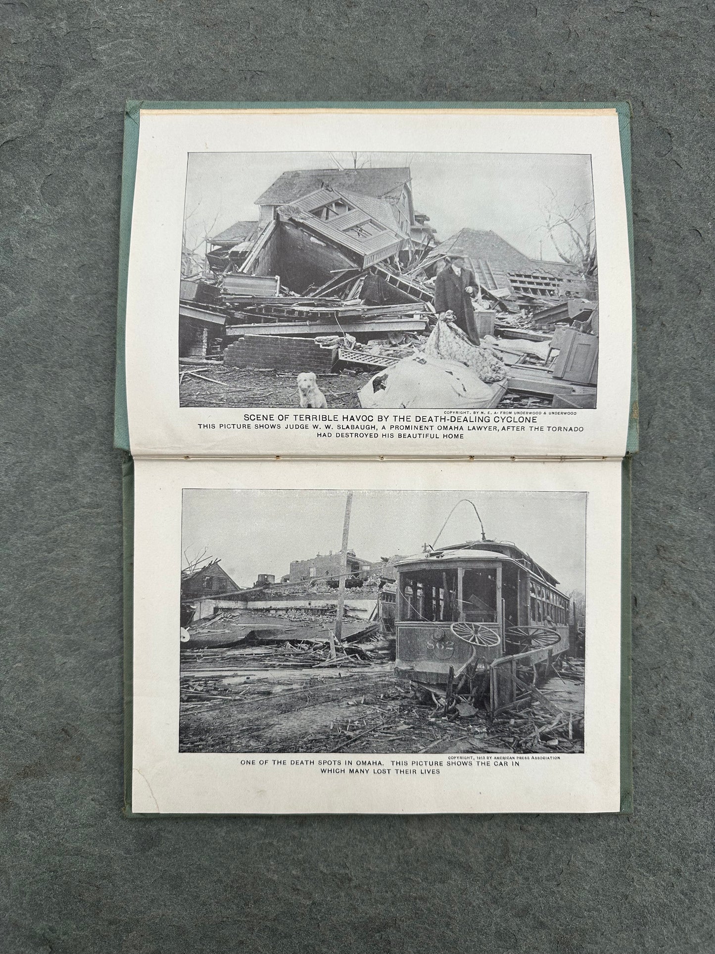 Antique 1913 Horrors of Tornado, Flood, and Fire Salesman Copy Memorial Edition Hardcover Book