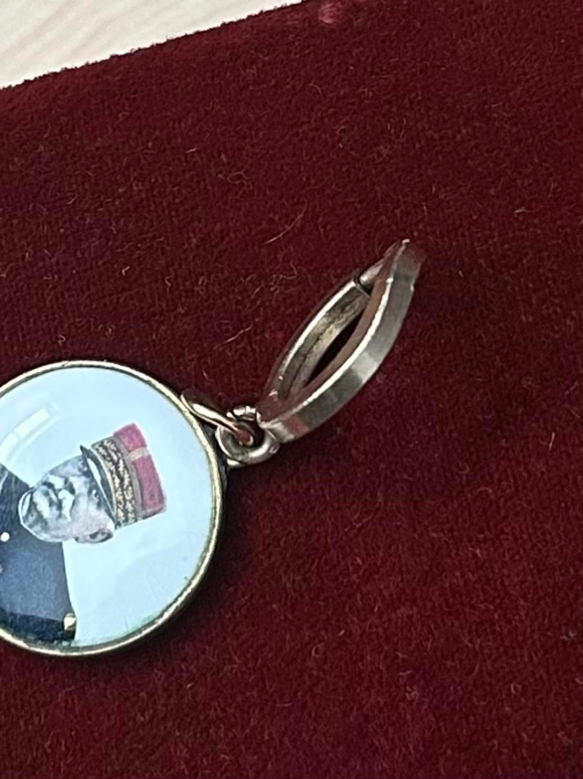 Antique WW1 French Porcelain General Joffre Notre 75 1914-1915 Commemorative Military Medal