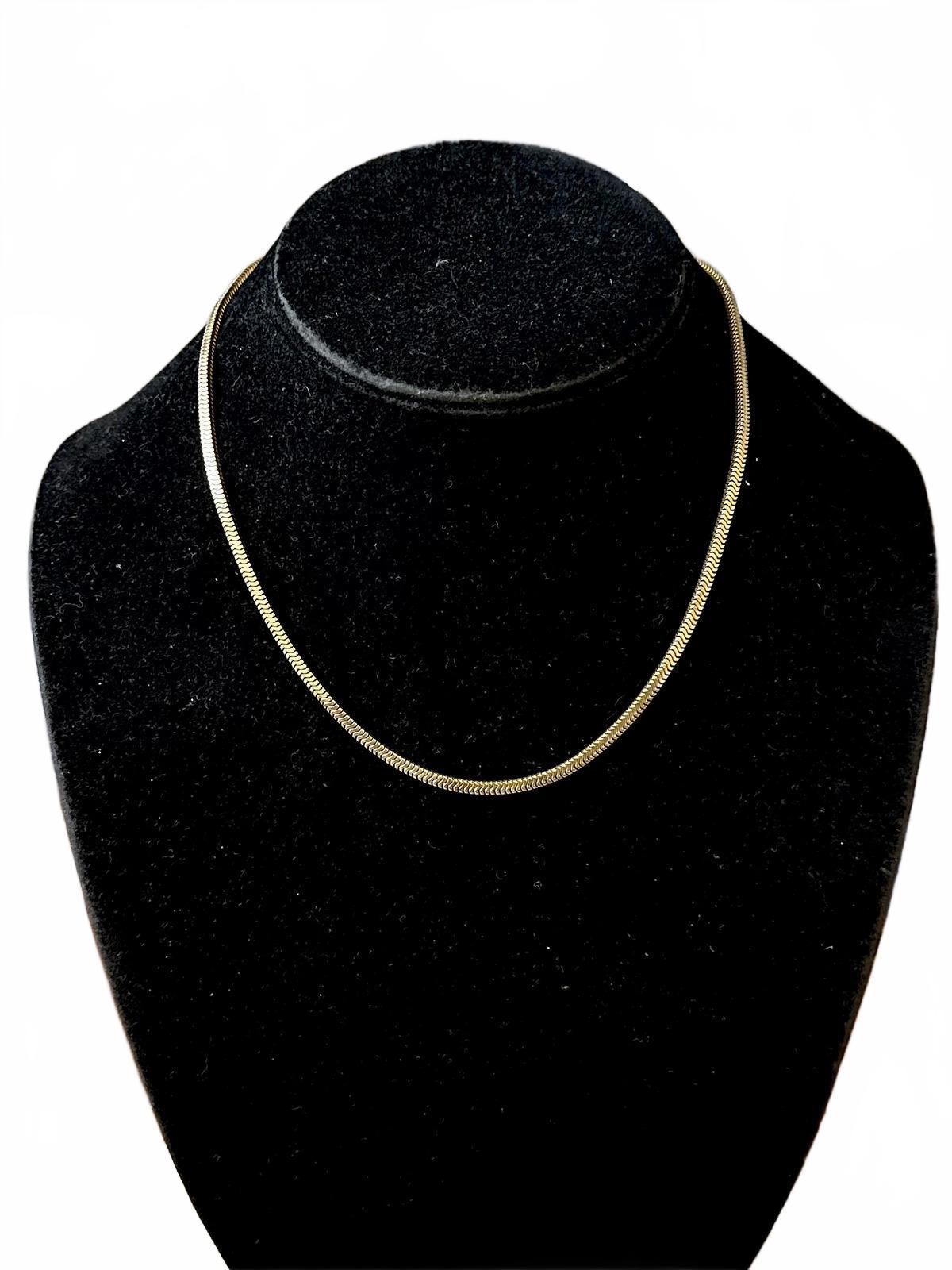 1940s FORSTNER 1/20 12K GF Gold Filled Snake Chain Watch Chain Lariat Necklace