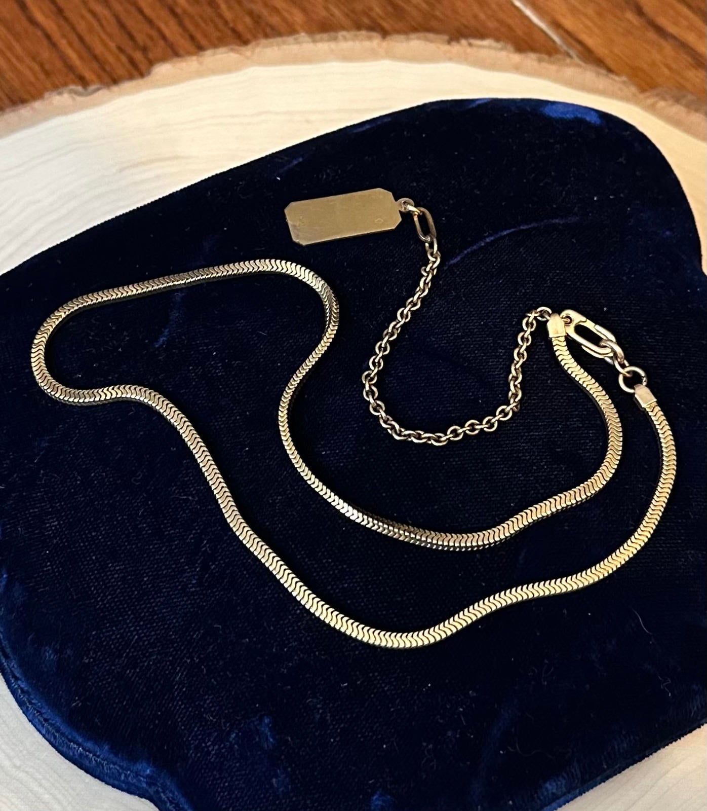 1940s FORSTNER 1/20 12K GF Gold Filled Snake Chain Watch Chain Lariat Necklace