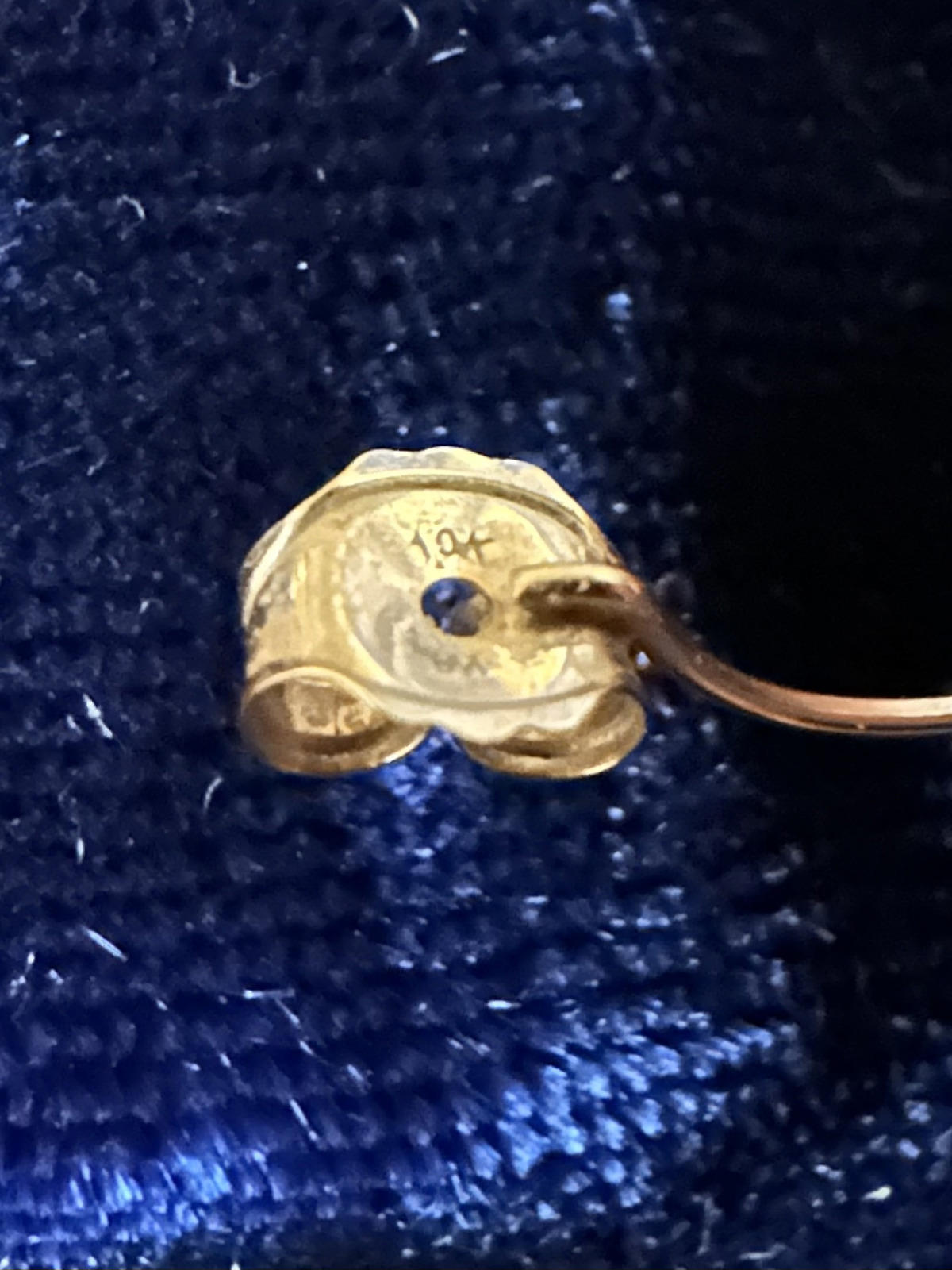 Unique 10K Yellow Gold Ball Pierced Stud Earrings Front & Back Illusion Jewelry