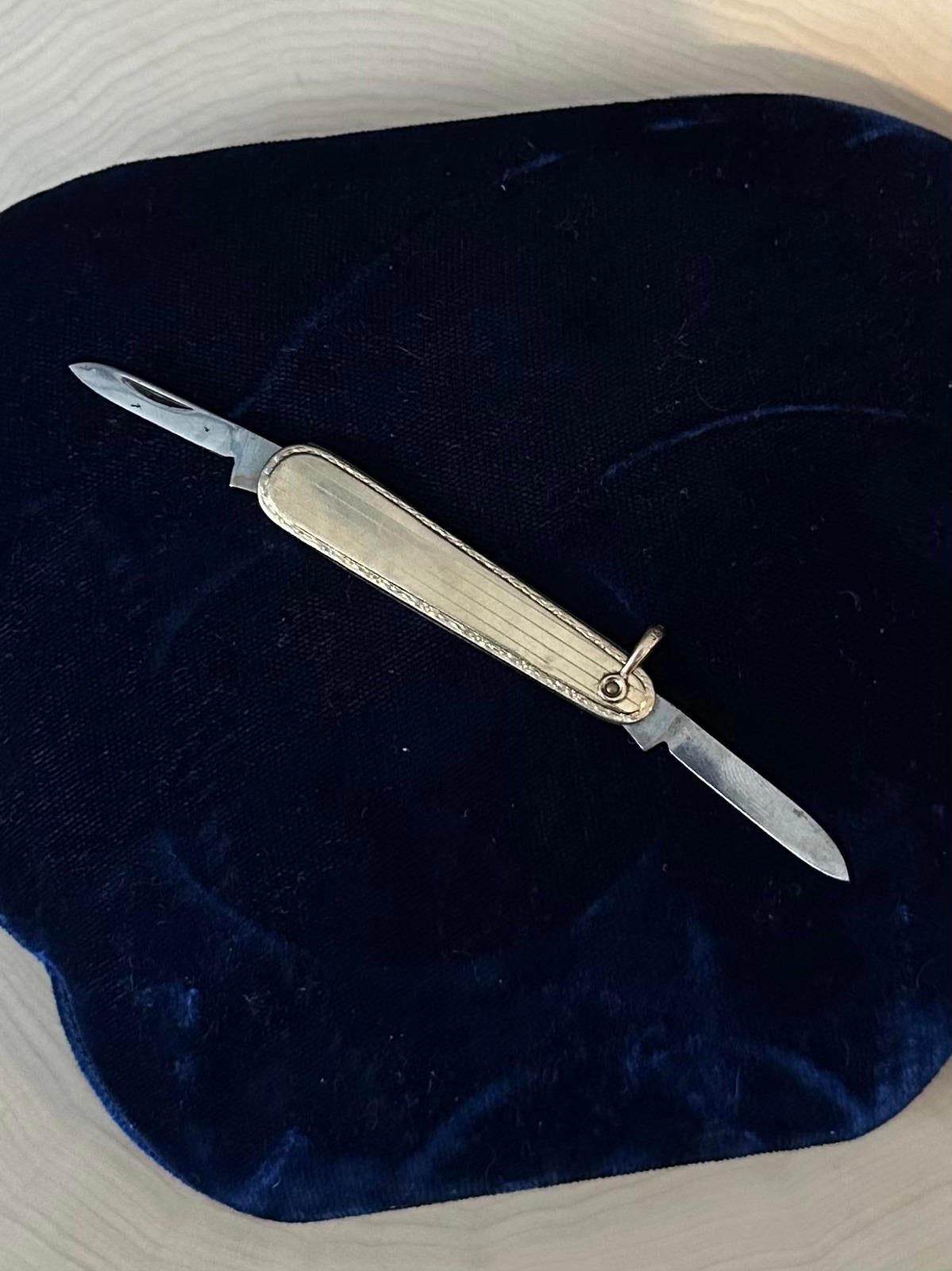 1930s 1940s Art Deco J&CN Co. Quality Gold Filled Pocket Knife 2 Blade