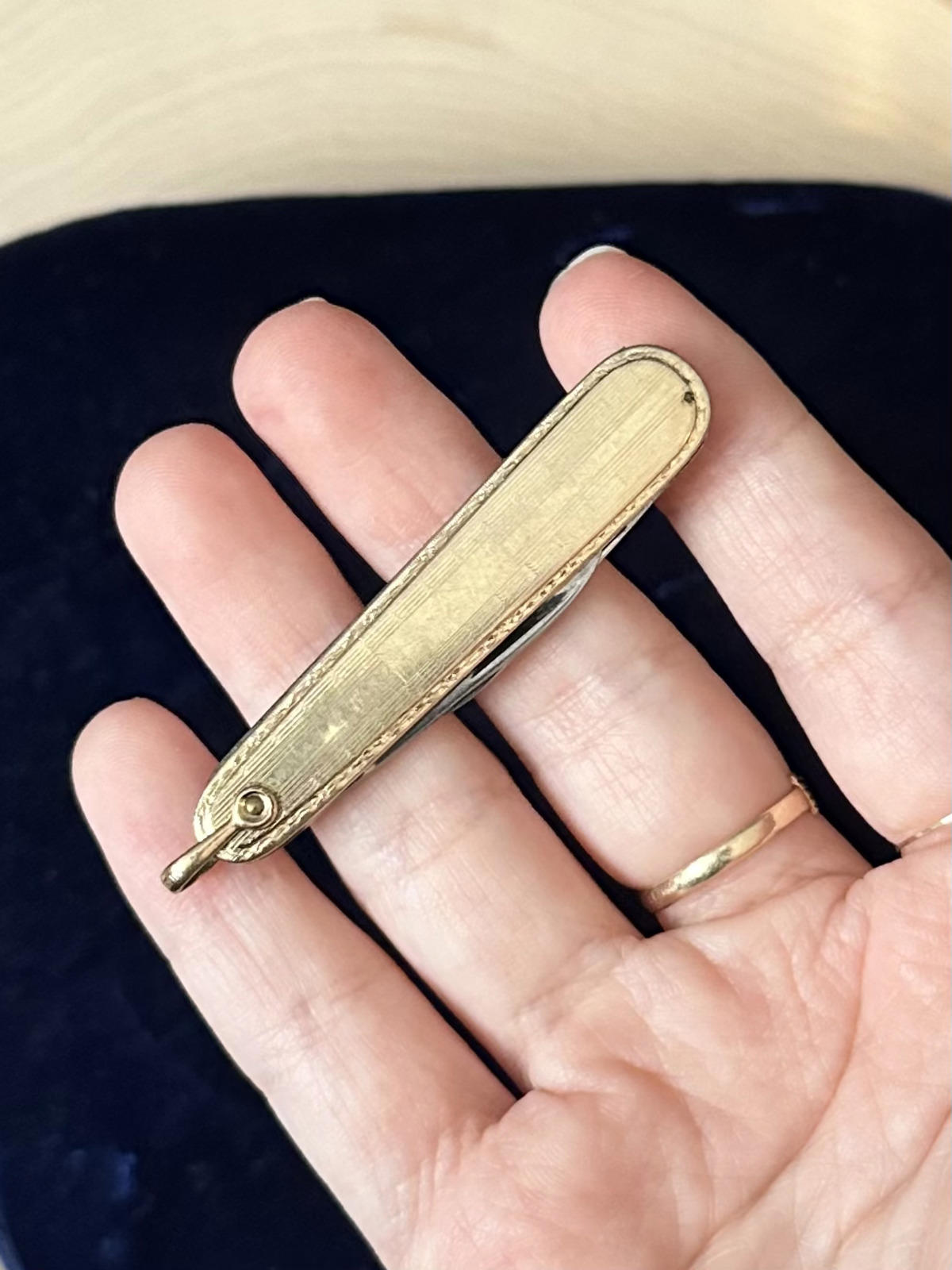 1930s 1940s Art Deco J&CN Co. Quality Gold Filled Pocket Knife 2 Blade