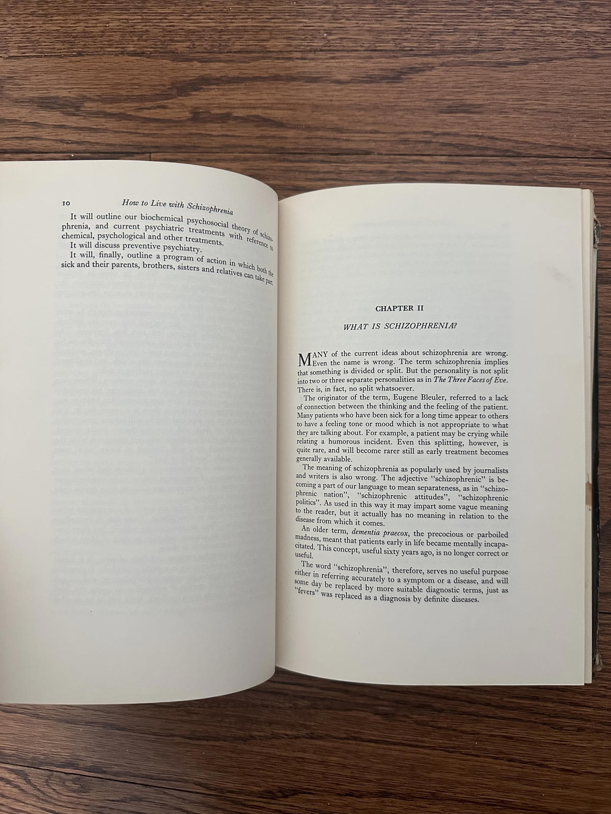 1966 How to Live with Schizophrenia Hardcover Book Abram Hoffer & Humphry Osmond