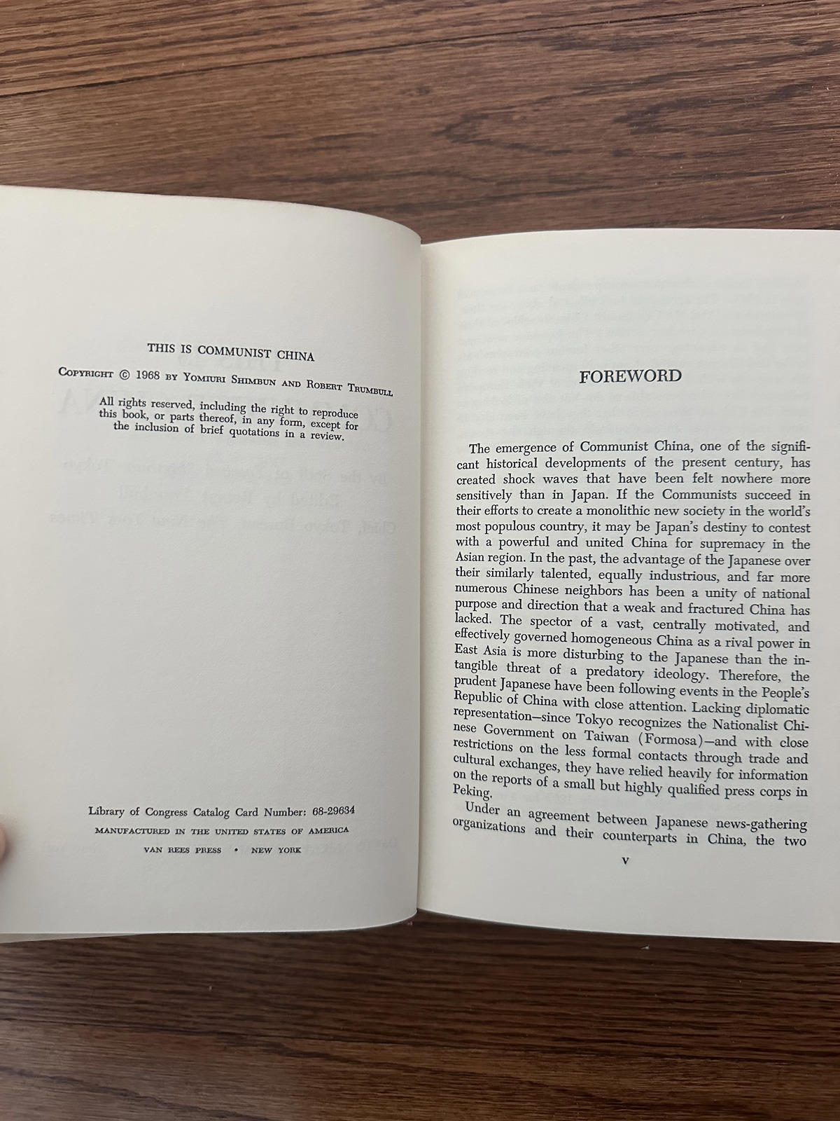 1968 This is Communist China Hardcover Book by Yomiuri Shimbun & Robert Trumbull