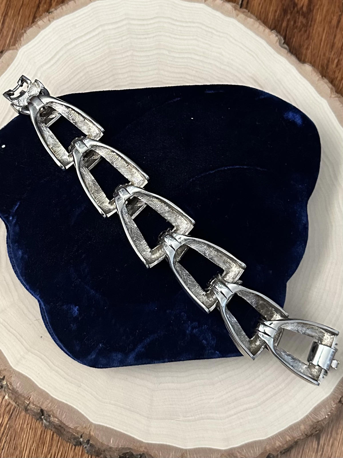 1990s Signed GIVENCHY Silver Tone Chunky Industrial Link Statement Bracelet 9.25"