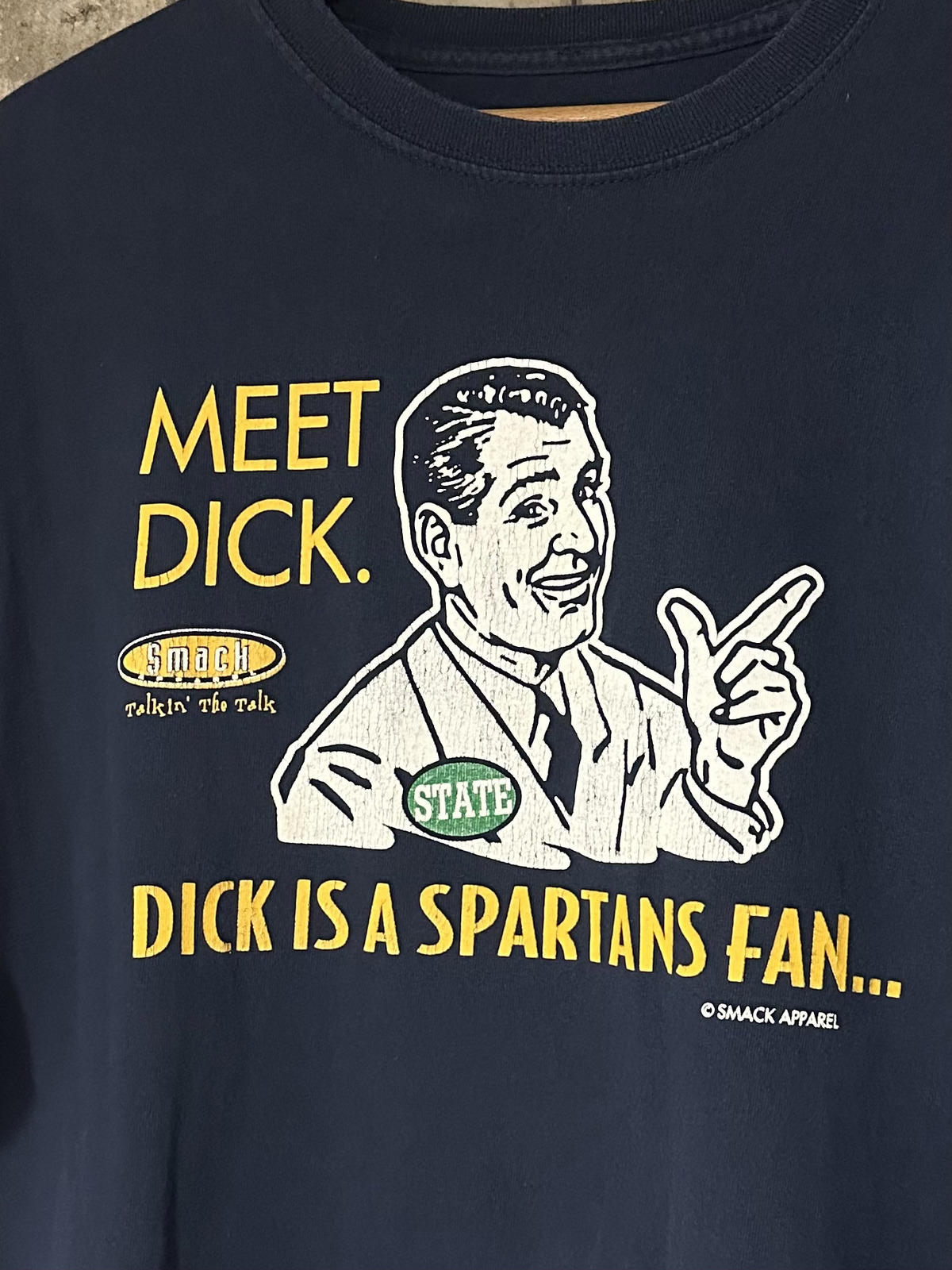 Y2K Dick is a Spartans Fan Don't Be a Dick Michigan State Tee Smack Apparel