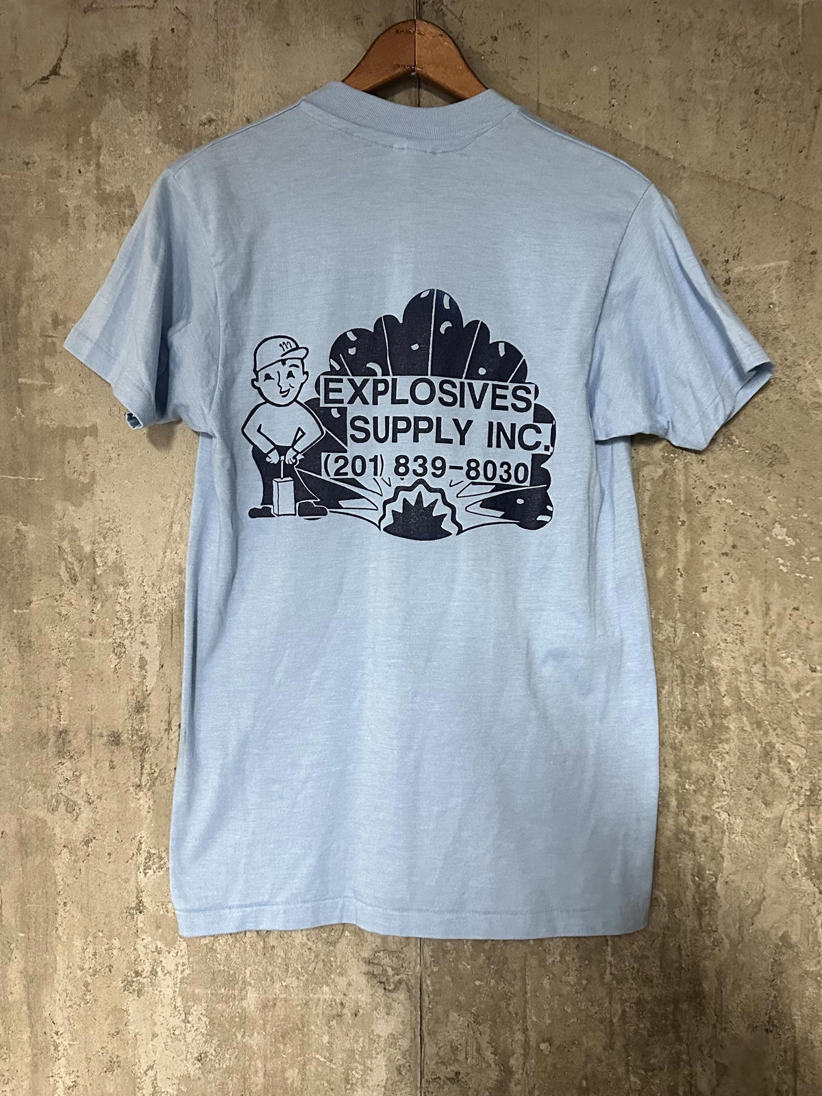1980s Explosives Supply Inc. Single Stitch Tee Hanes Fifty-Fifty Medium