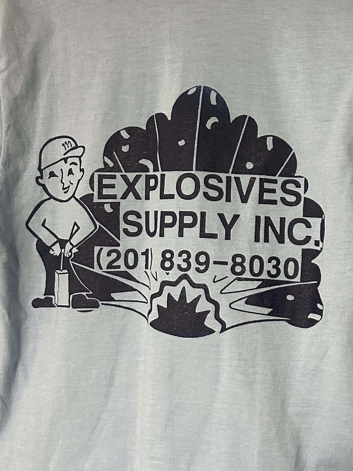 1980s Explosives Supply Inc. Single Stitch Tee Hanes Fifty-Fifty Medium