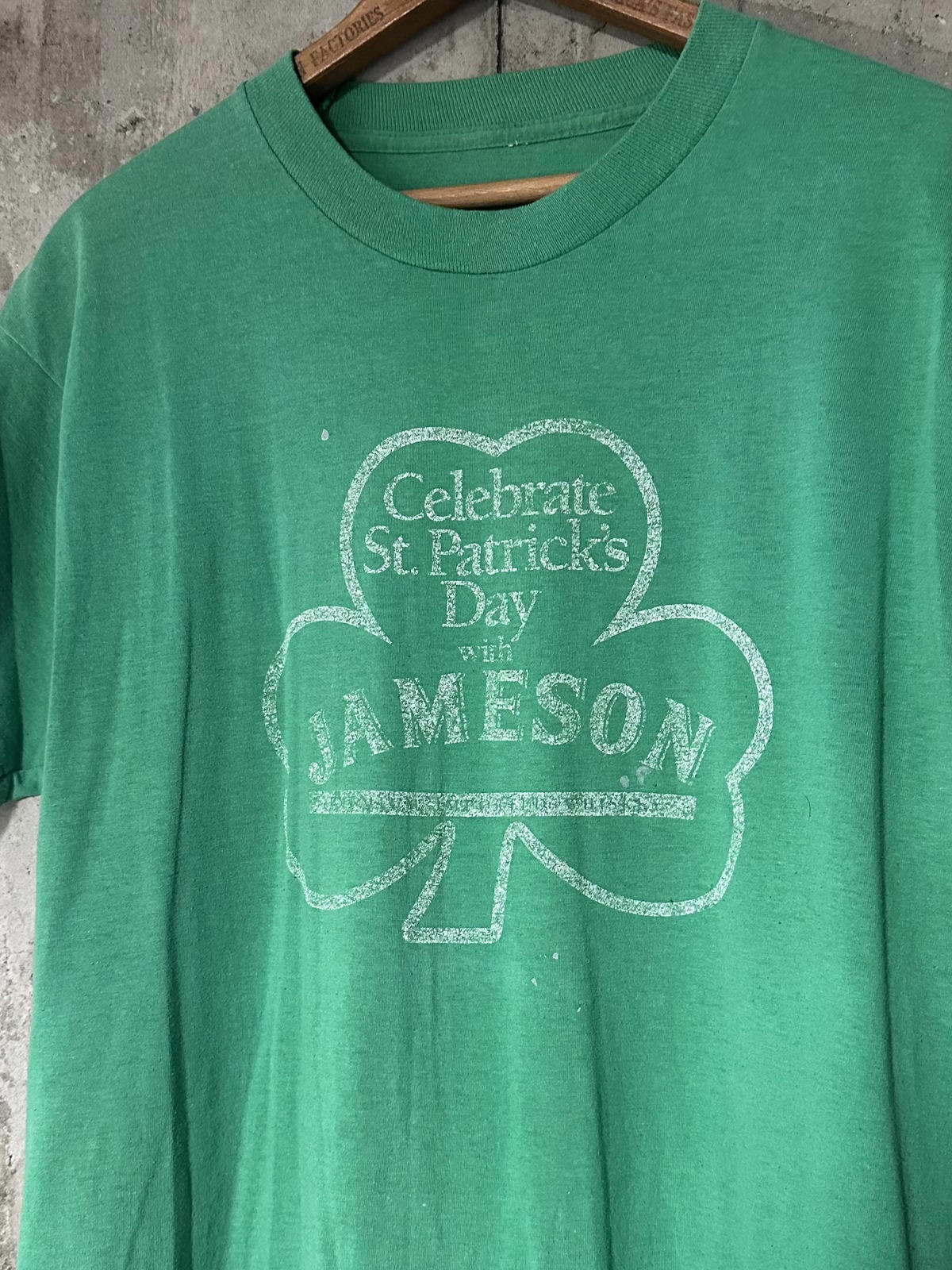 1980s Celebrate St. Patrick's Day with Jameson Green Single Stitch Tee