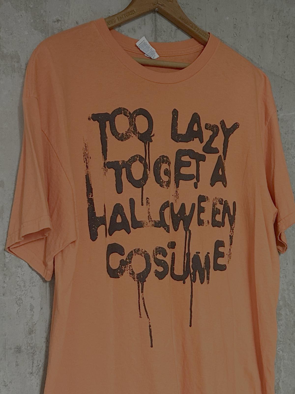 Y2K Too Lazy to Get a Halloween Costume Orange Tee Delta Pro Weight Cotton XL