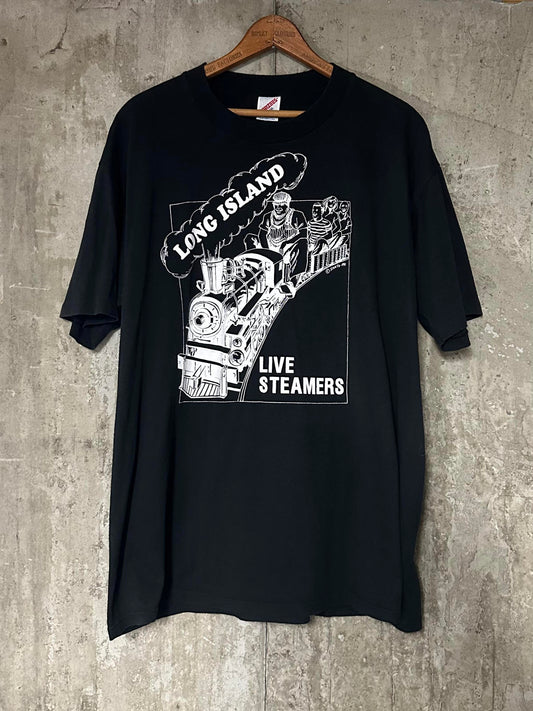 1991 Long Island Live Steamers Train Jerzees Single Stitch Tee XXL
