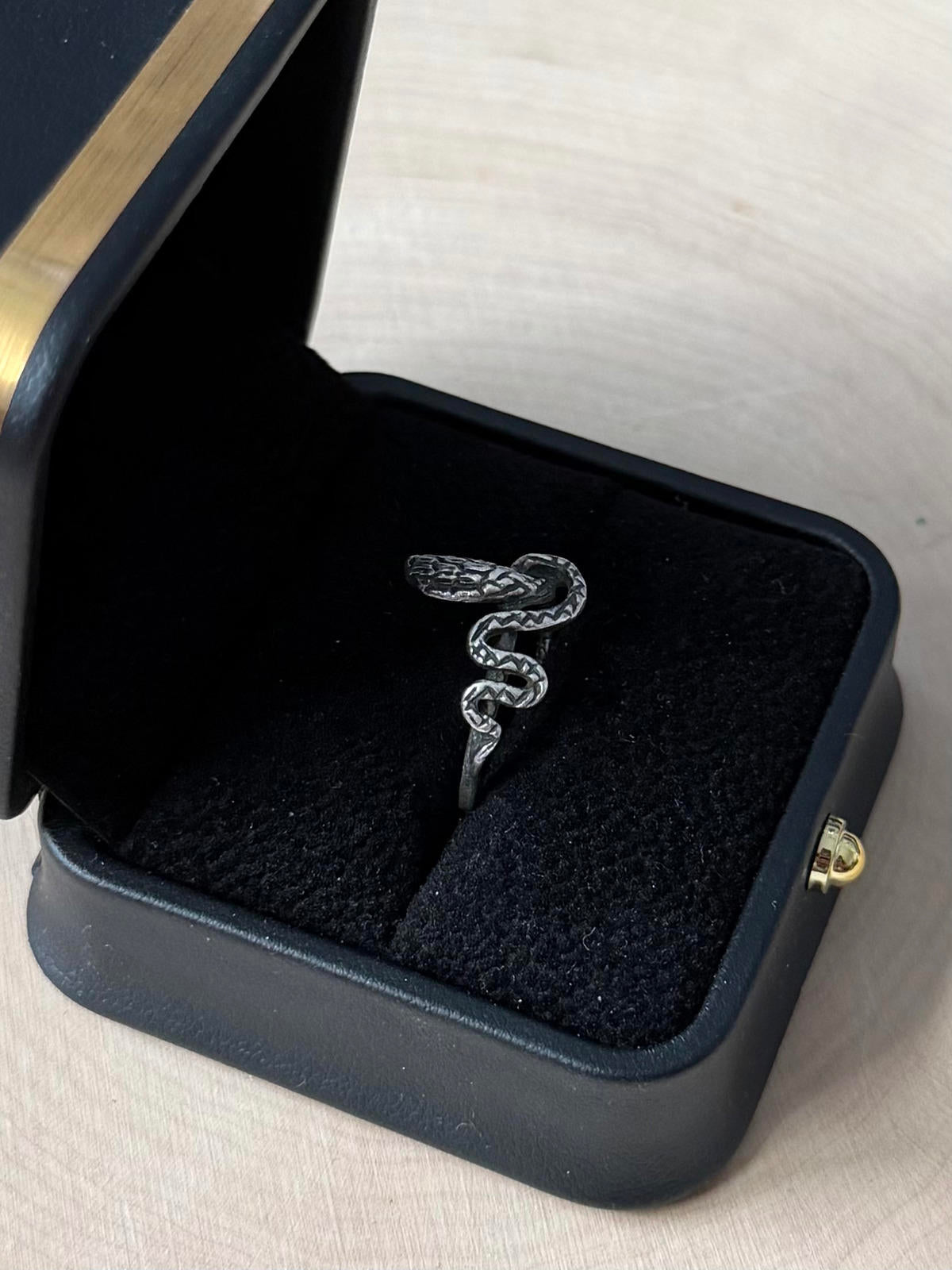 Vintage Sterling Silver Snake Serpent Wrap Ring US 5