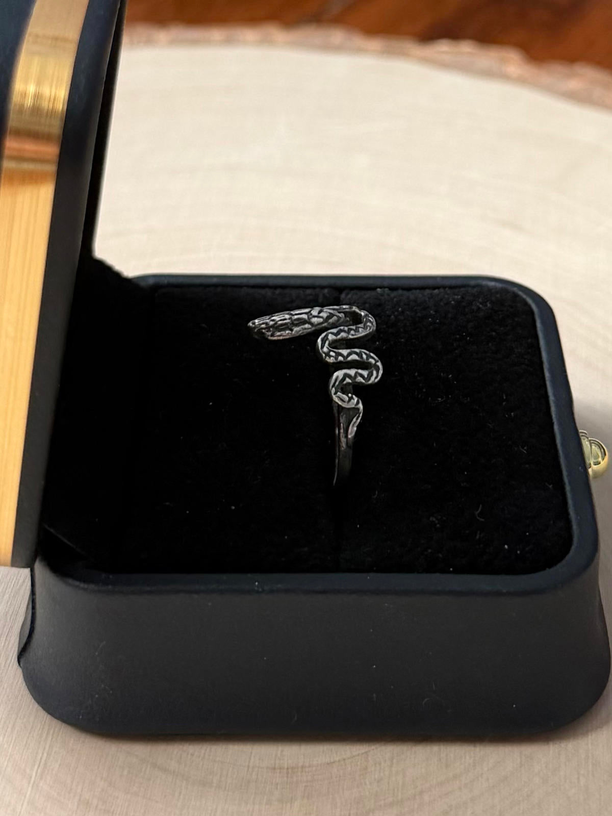 Vintage Sterling Silver Snake Serpent Wrap Ring US 5