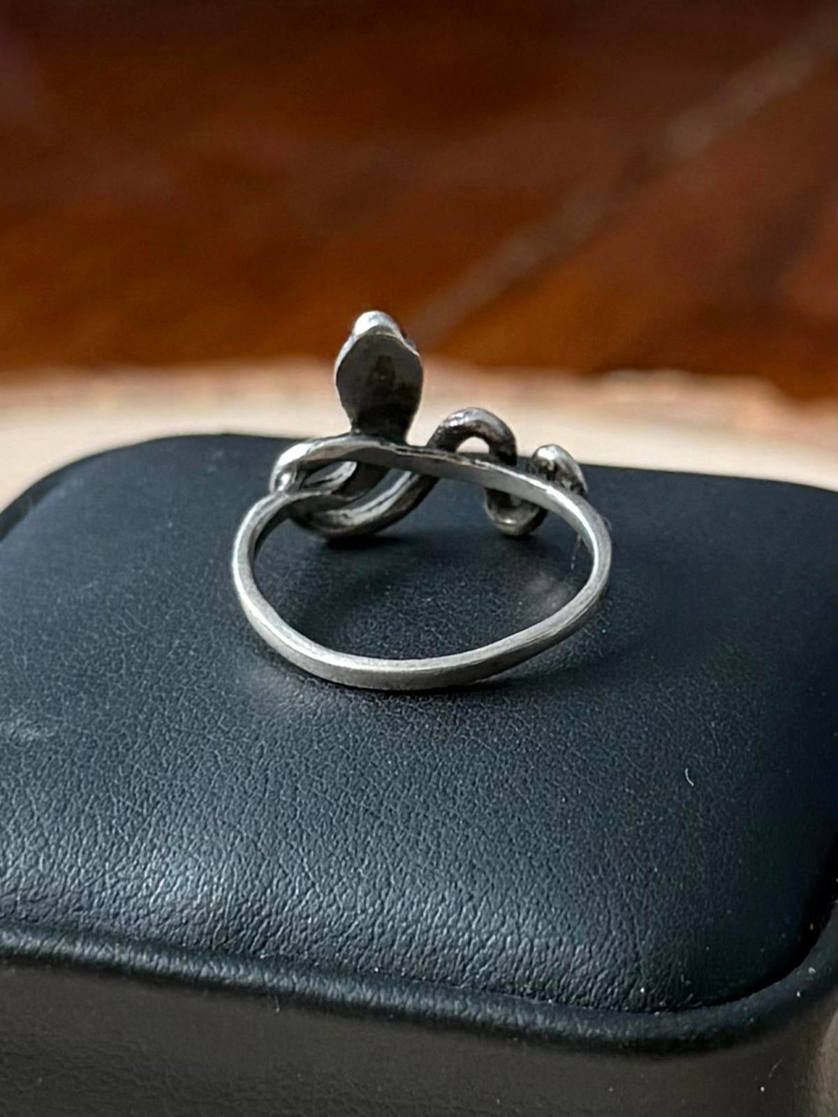 Vintage Sterling Silver Snake Serpent Wrap Ring US 5