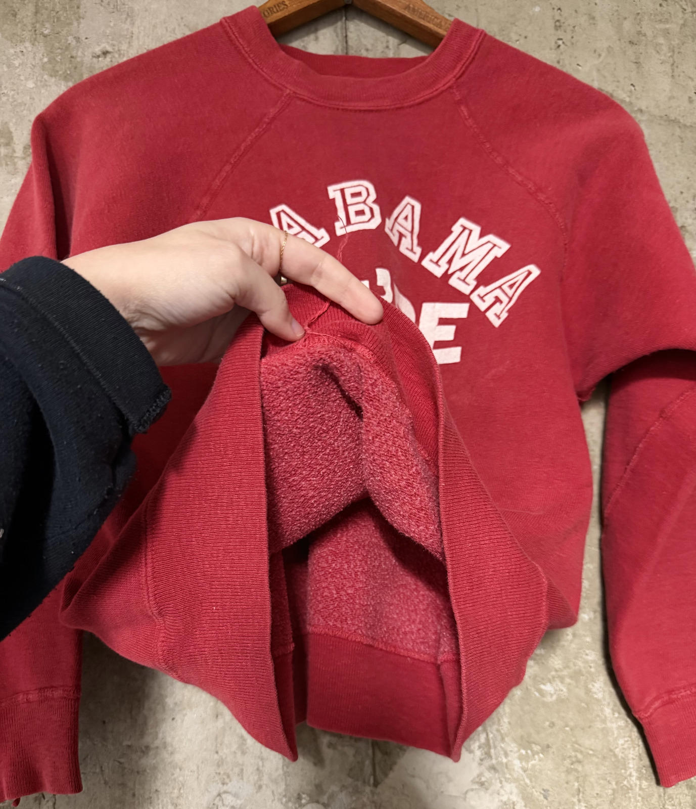 1960s 1970s Mayo Spruce Alabama We're #1 College Red Crimson Tide Crewneck Sweatshirt