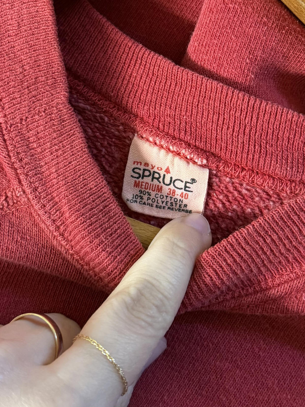 1960s 1970s Mayo Spruce Alabama We're #1 College Red Crimson Tide Crewneck Sweatshirt