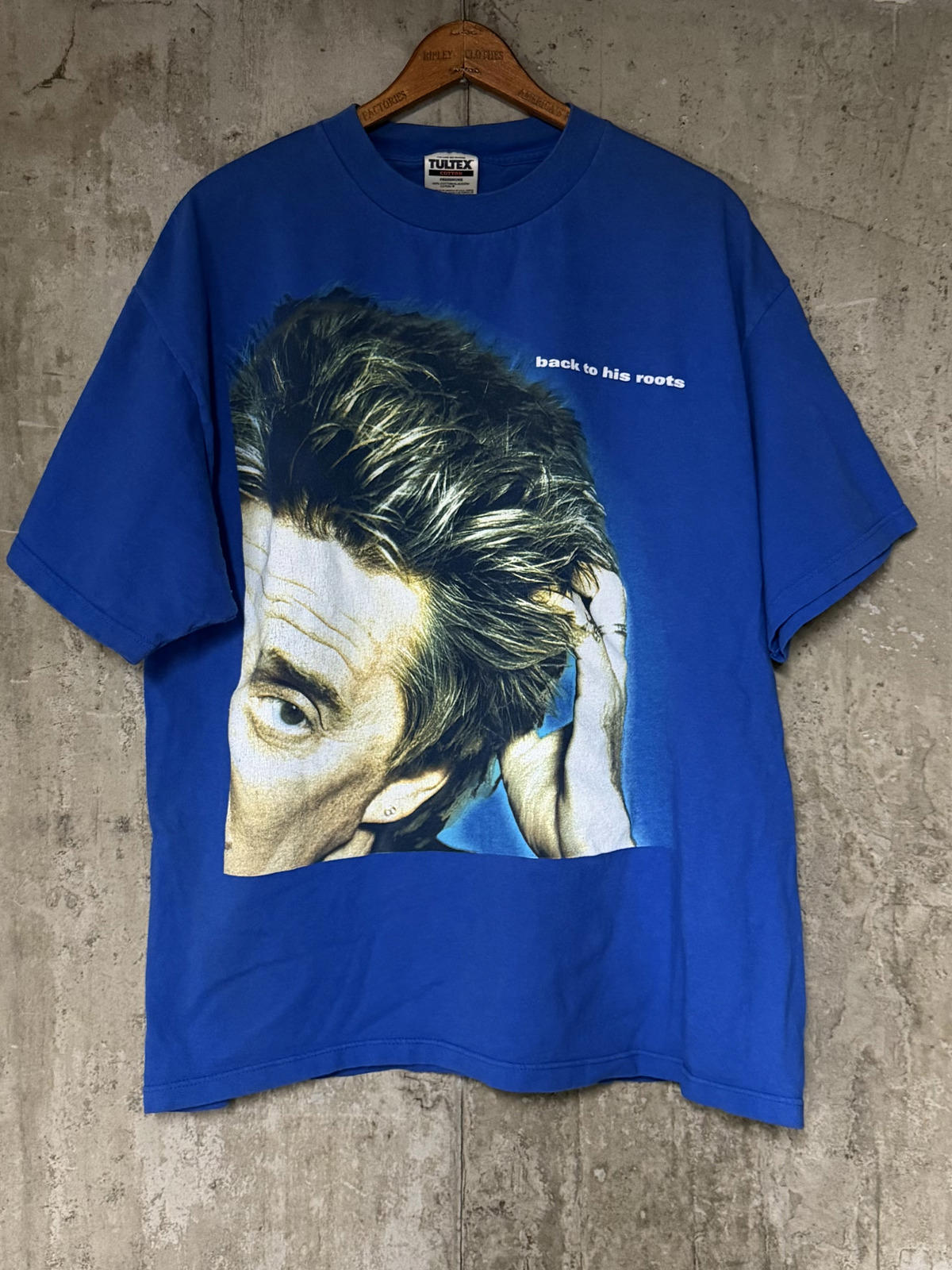 1998 Rod Stewart Back to His Roots Blue Cotton Tee XL