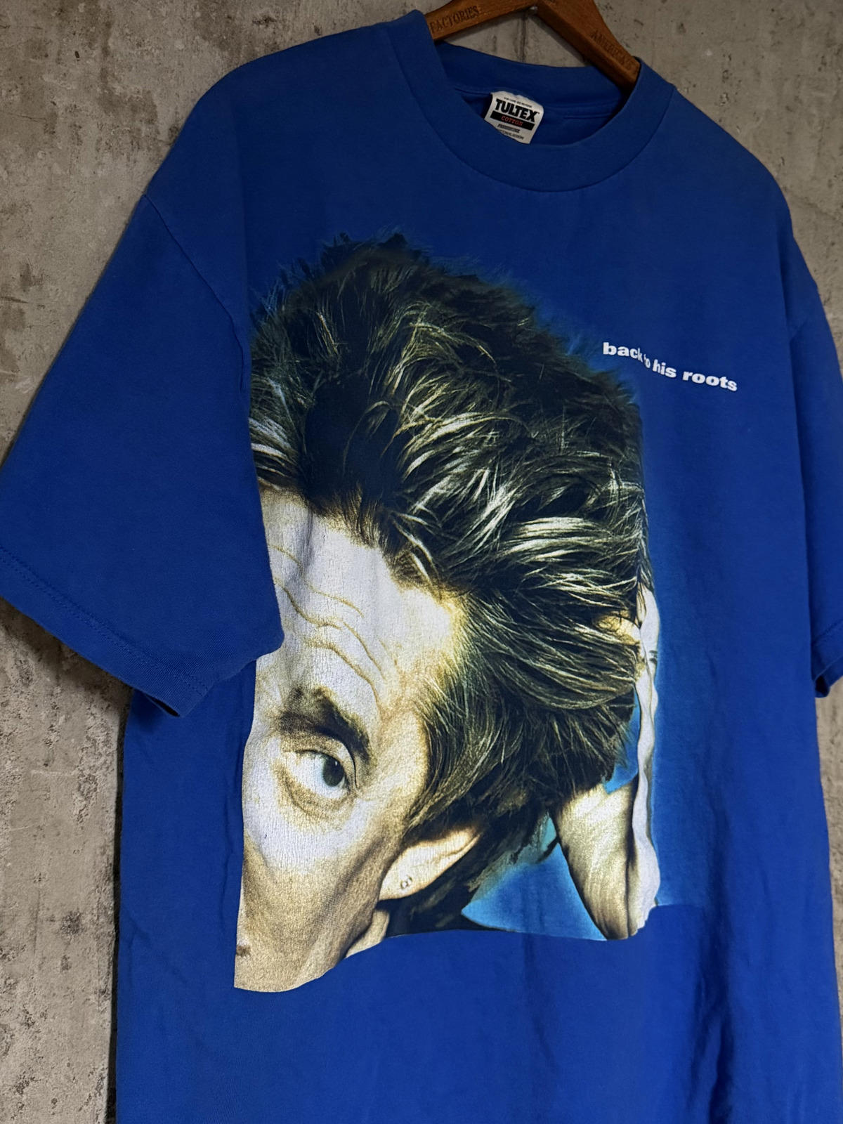1998 Rod Stewart Back to His Roots Blue Cotton Tee XL