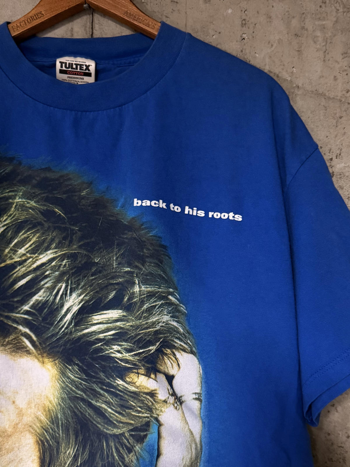 1998 Rod Stewart Back to His Roots Blue Cotton Tee XL
