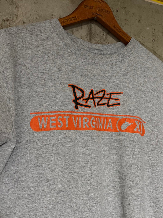 Y2K RAZE West Virginia Tobacco Prevention Program Gildan Cotton Tee Grey Small