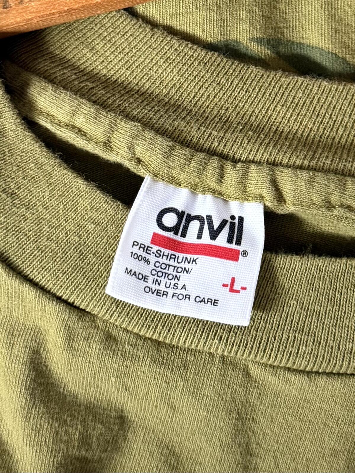 1995 Lollapalooza Concert Tee Green Tribal Design Single Stitch Anvil L