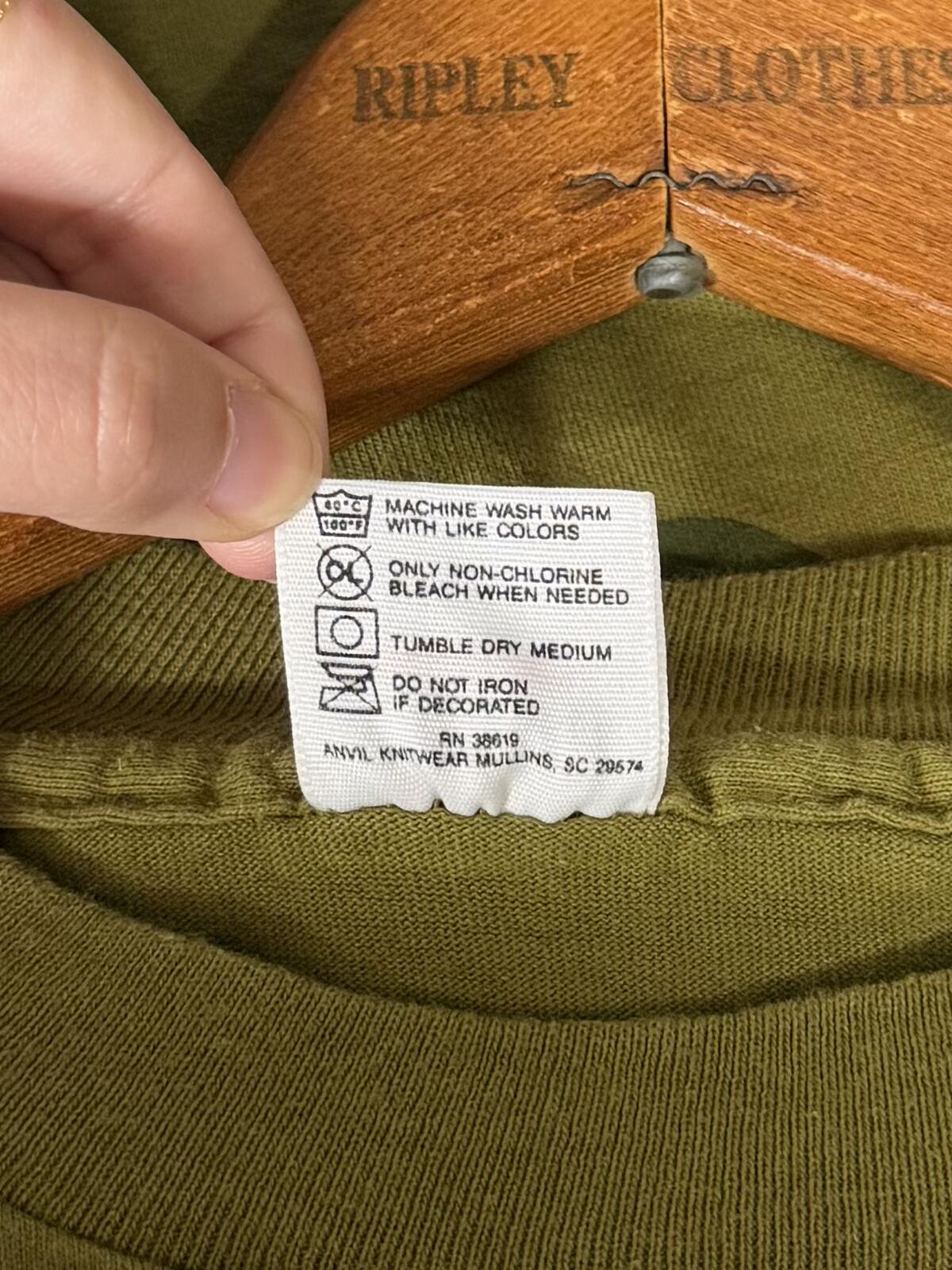 1995 Lollapalooza Concert Tee Green Tribal Design Single Stitch Anvil L