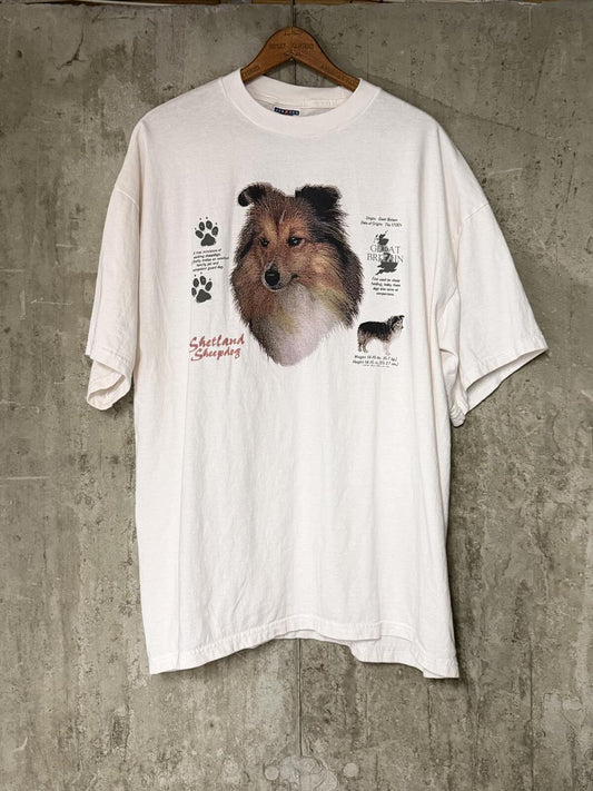 1990s Shetland Sheepdog Shelty Wild Side Cotton Jerzees Graphic Tee XL