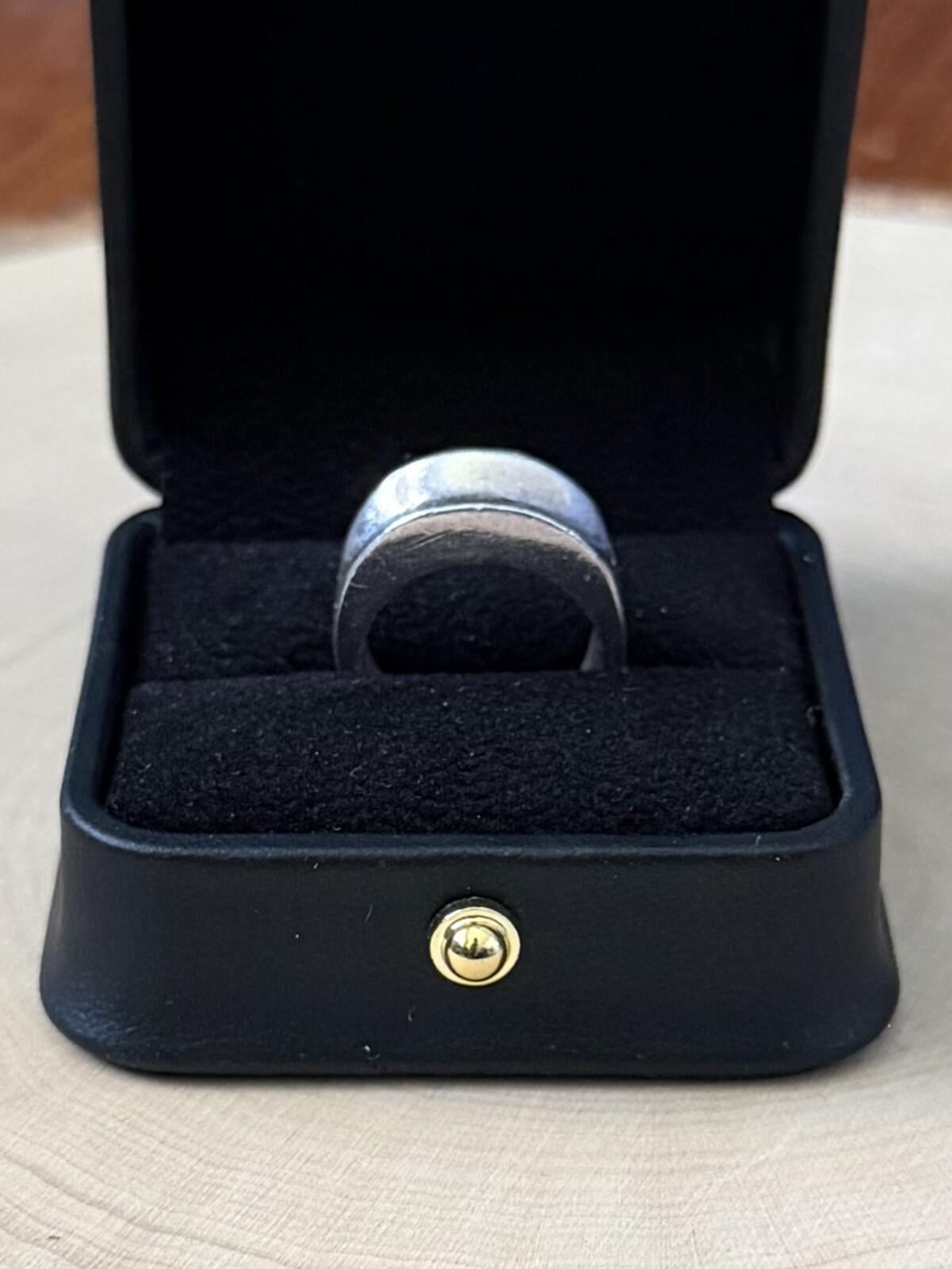 Vintage Signed TC-50 Taxco Mexico Solid Sterling Silver Modernist Ring US 5.25