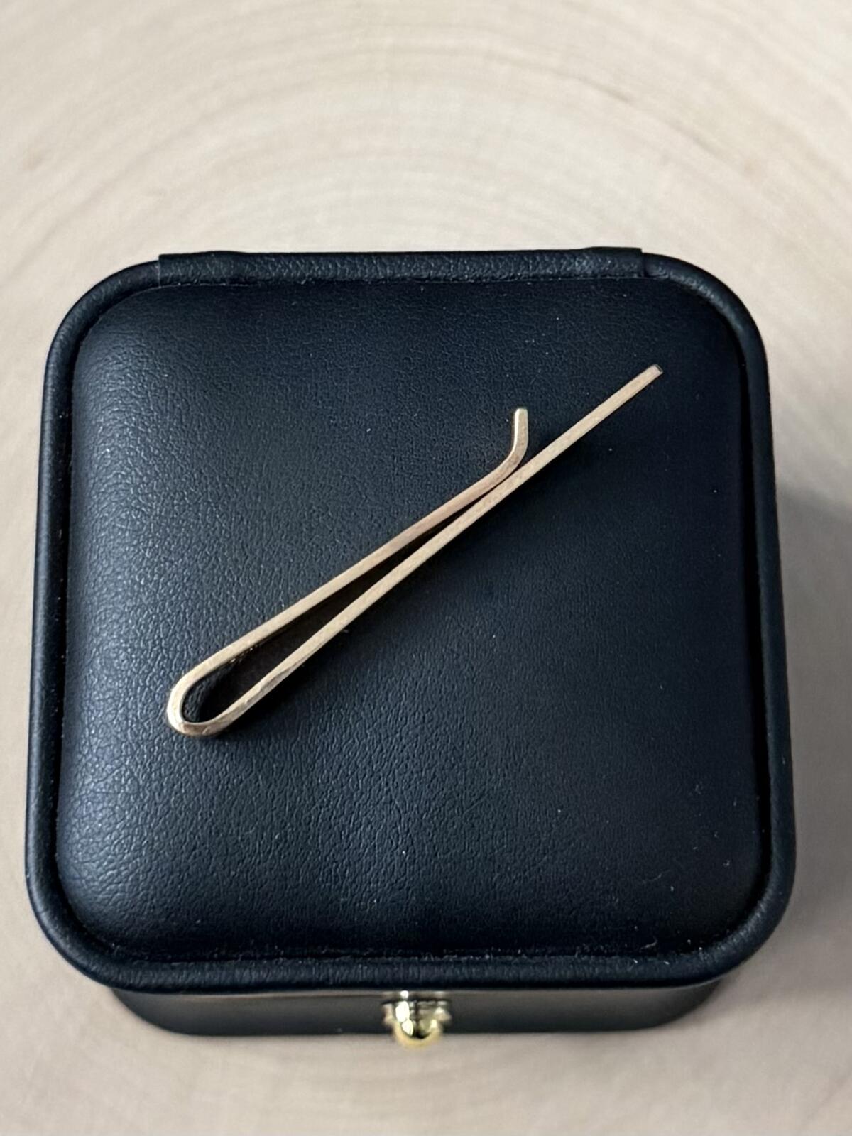 Rare Vintage Signed BROOKS BROTHERS Solid 14K Yellow Gold Tie Bar Tie Clip 4.05g